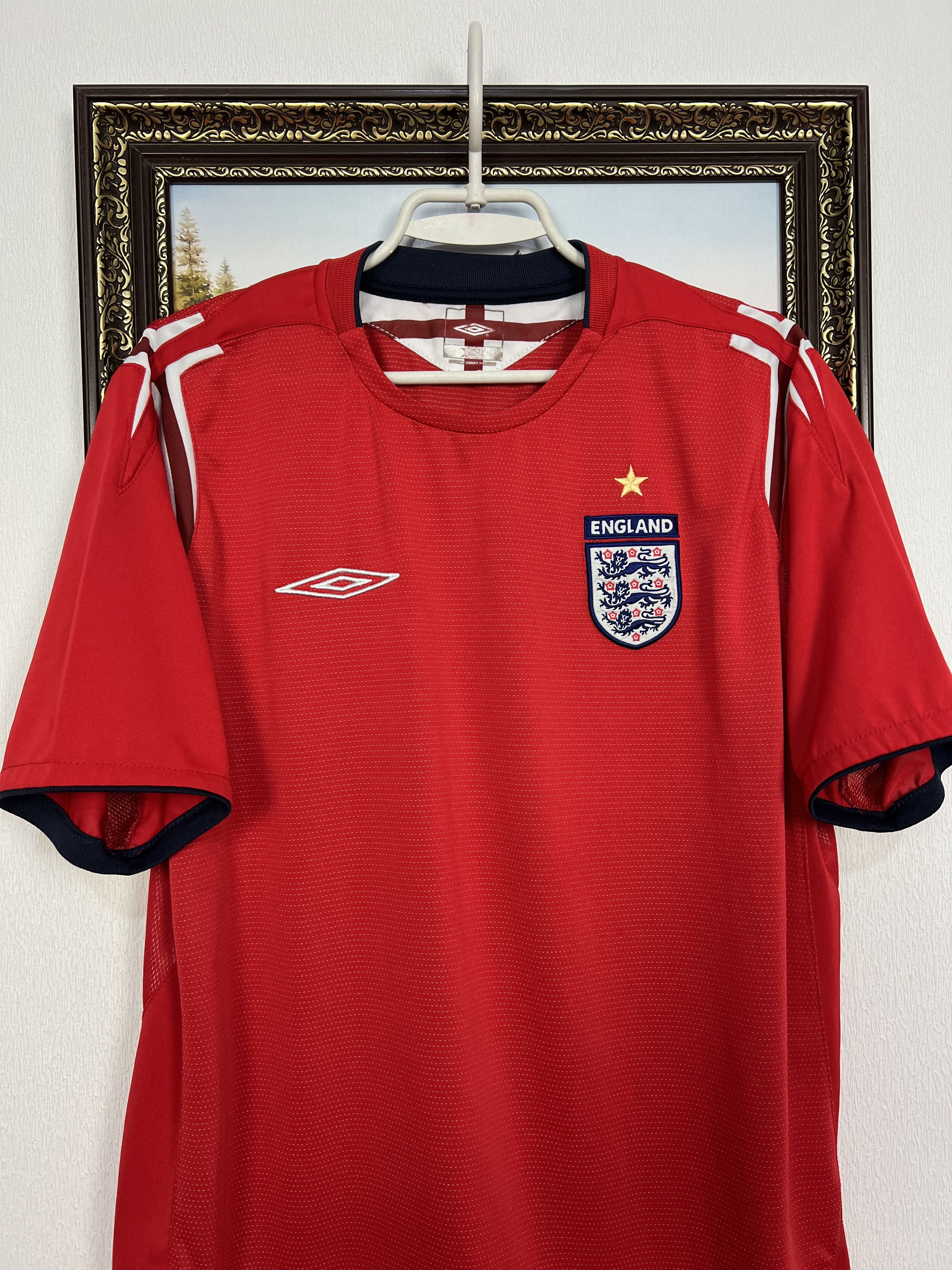 Umbro England Away football shirt 2004 Soccer Umbro Jersey Trikot Size US L / EU 52-54 / 3 - 2 Thumbnail