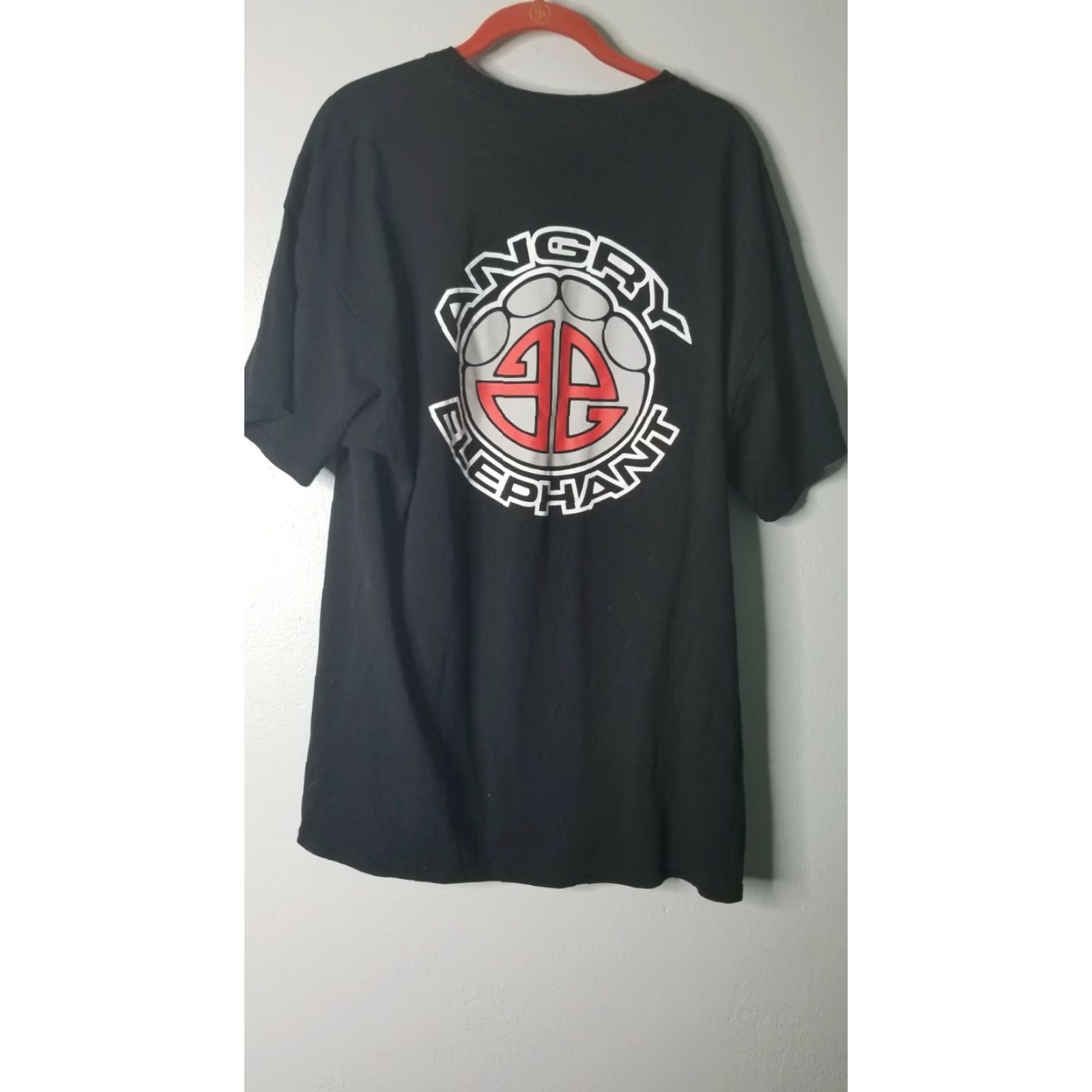Gildan VINTAGE Angry Elephant T-Shirt Mens XL Black Double-Sided Retro 1980s Theme Crew Neck Cotton Gildan Mens XL Black Double-Sided Retro Elephant Shirt Size US XL / EU 56 / 4 - 5 Thumbnail