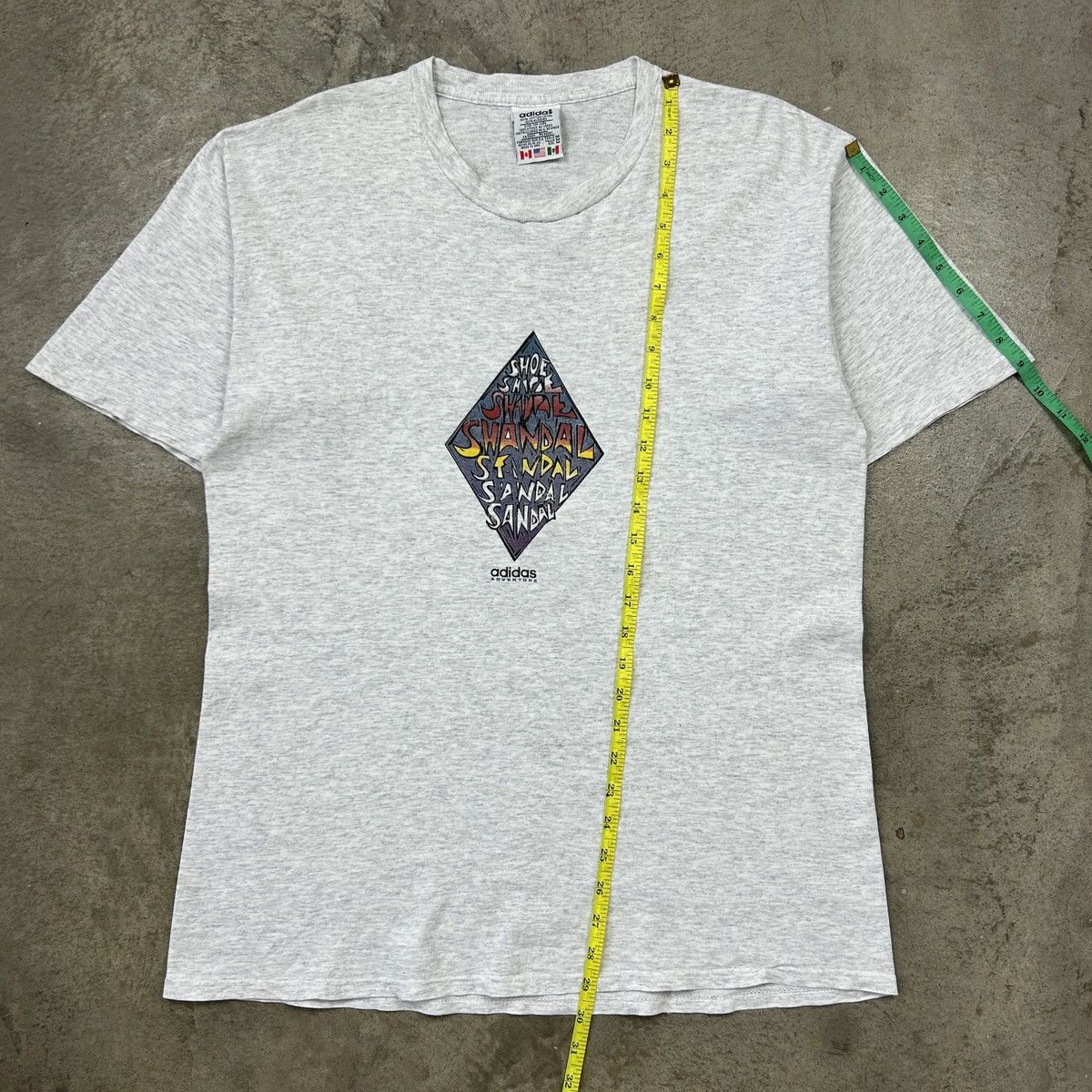 Vintage 1990s Adidas Sandal Tee Size US XL / EU 56 / 4 - 17 Thumbnail