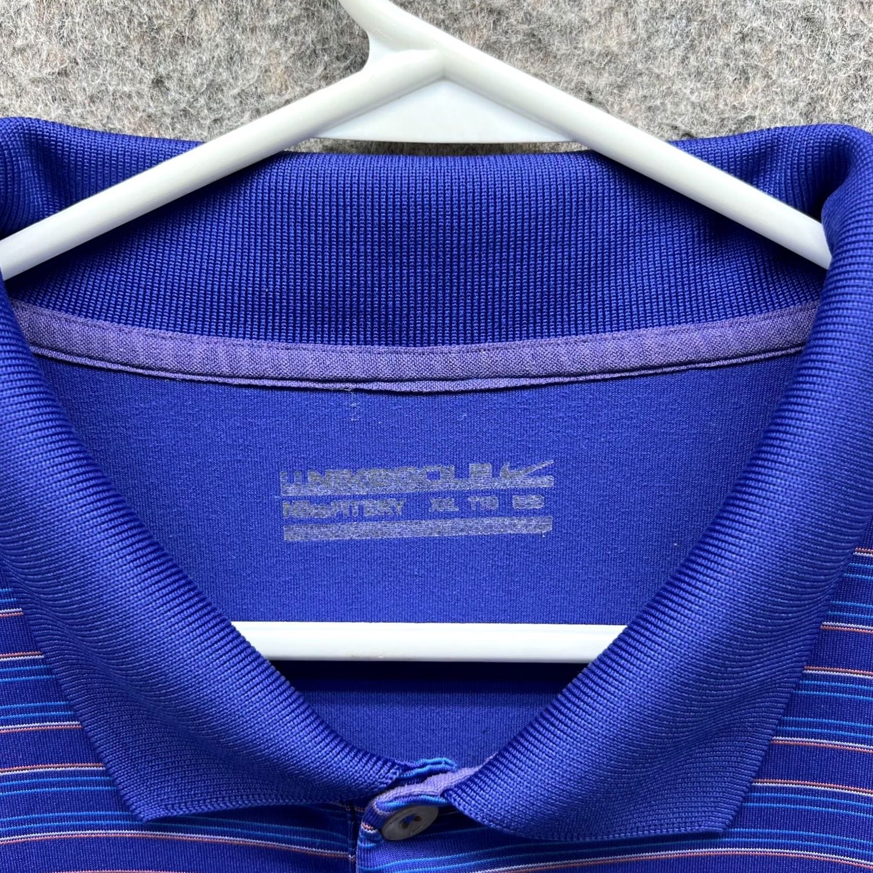 Nike VINTAGE Nike Polo Shirt Mens XXL Purple Striped Dri-Fit Golf Polyester Shaped Athletic Fit Shirt Sports Casual Size US XXL / EU 58 / 5 - 3 Thumbnail