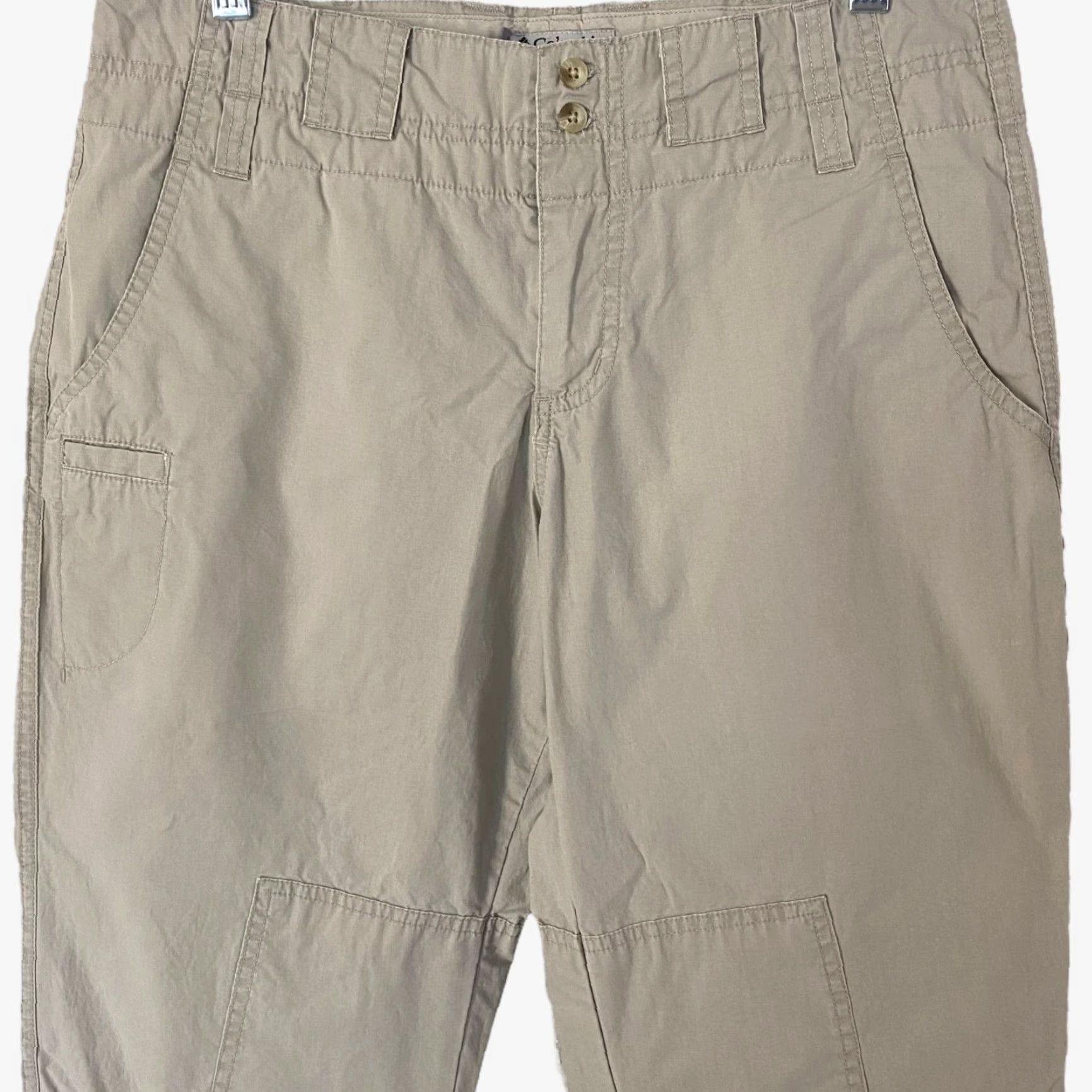Vintage Columbia Cropped Capri Hiking Pants Women 10 Tan Pockets Outdoor Gear/Outerwear (Cropped) Size 32" / US 10 / IT 46 - 5 Thumbnail