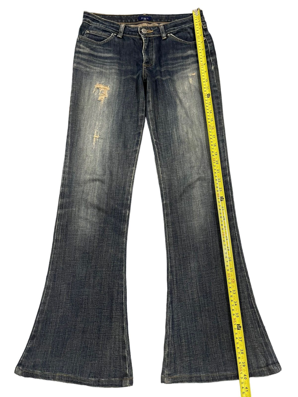 14th Addiction Vintage Japanese Brand Blue Wash Style Flare Jeans Size US 29 - 10 Thumbnail