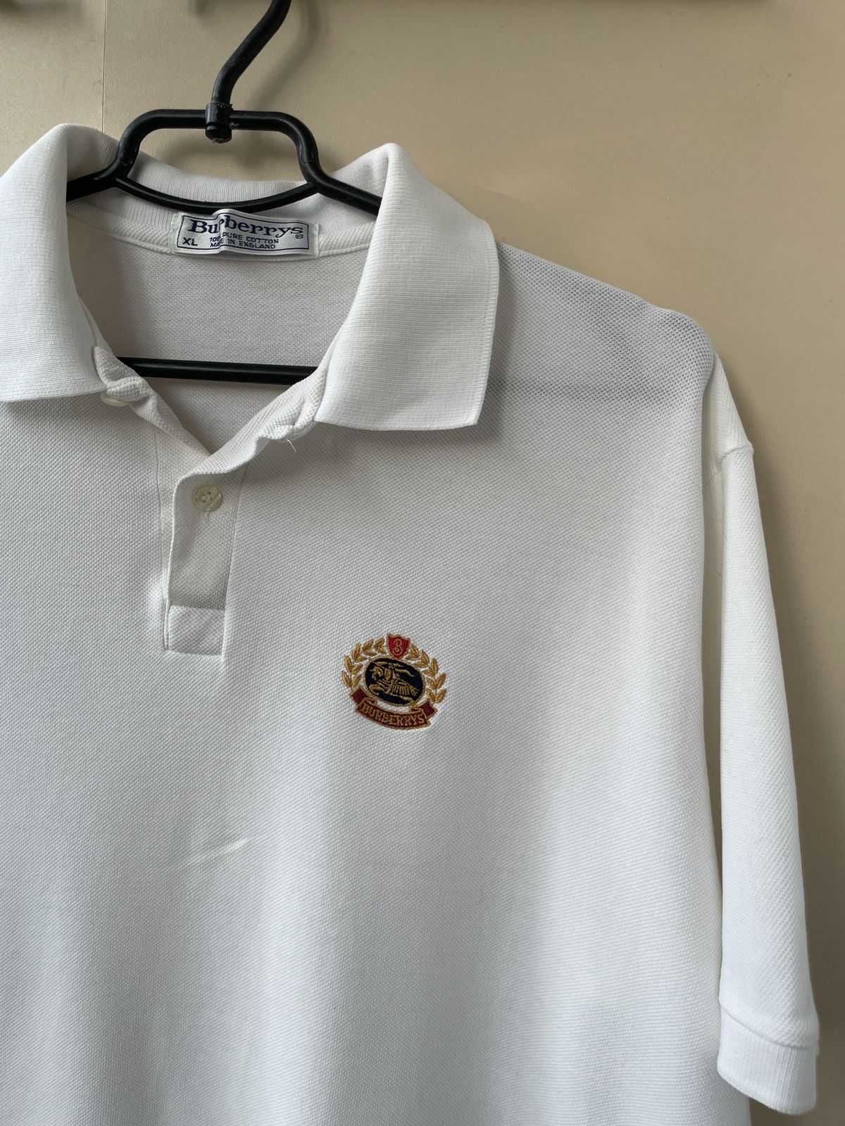 Burberry Vintage burberrys White Polo Shirt Size US XL / EU 56 / 4 - 1 Thumbnail