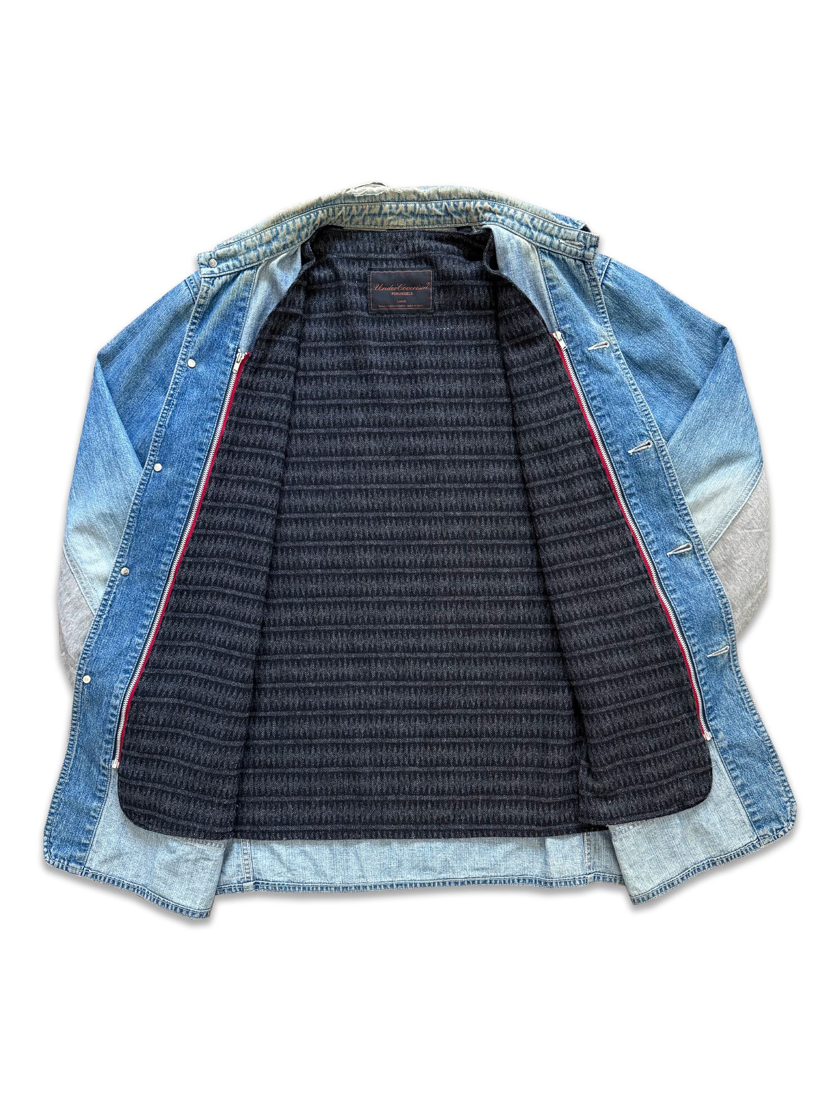 Undercover AW03 Paper Doll Hybrid Reconstructed Denim Chore Jacket Size US L / EU 52-54 / 3 - 3 Thumbnail