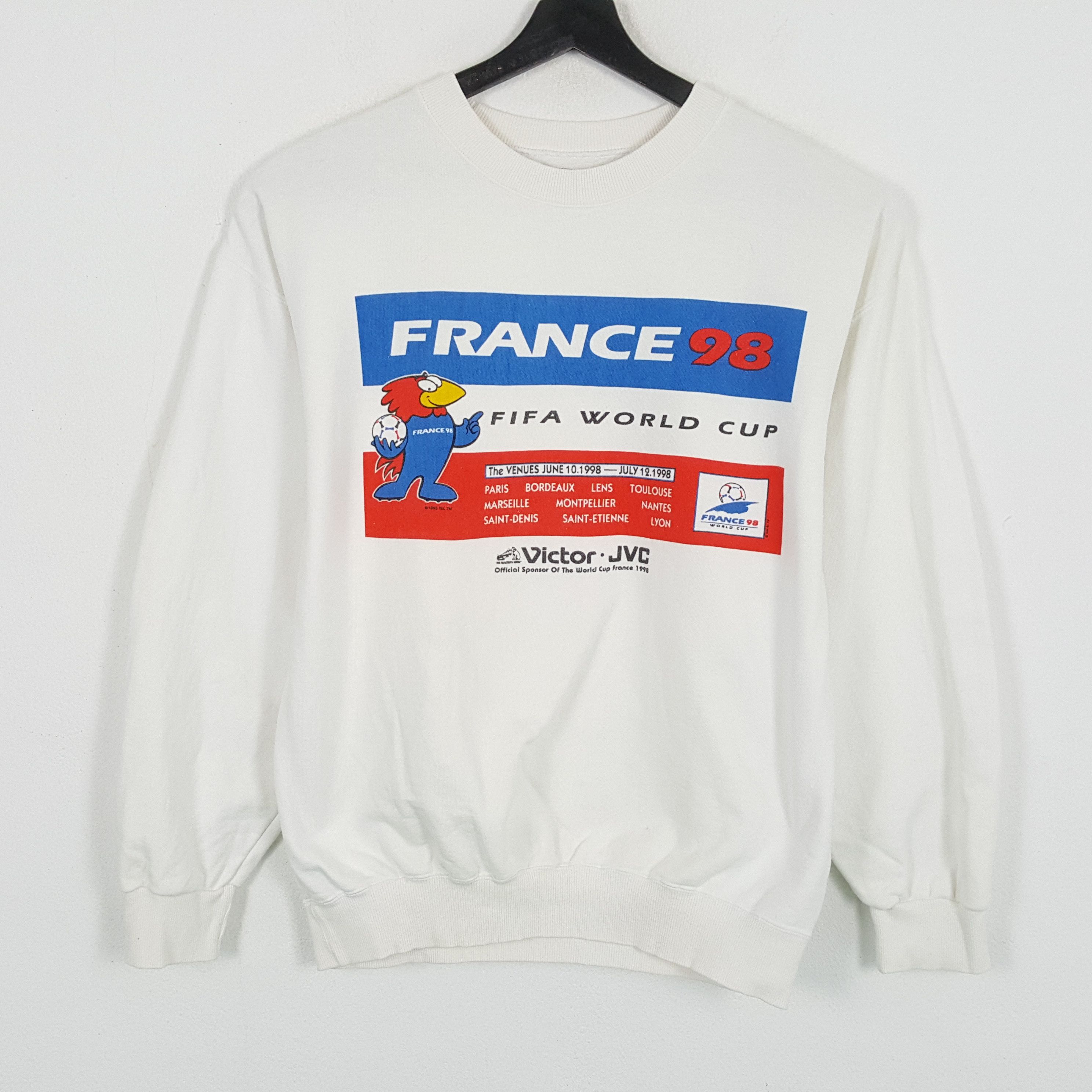 Vintage FIFA WORLD CUP FRANCE 1998 Vintage Sweatshirt Size US L / EU 52-54 / 3 - 1 Thumbnail