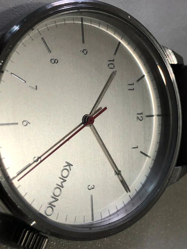 Komono Komono Estelle Pastel silver dial brown leather strap watch Size ONE SIZE - 1 Thumbnail