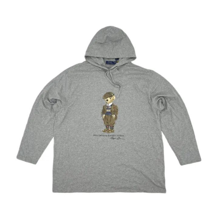 Polo Ralph Lauren Polo Ralph Lauren Bear Print Hooded Long Sleeve T-Shirt Size US XL / EU 56 / 4 - 1 Thumbnail