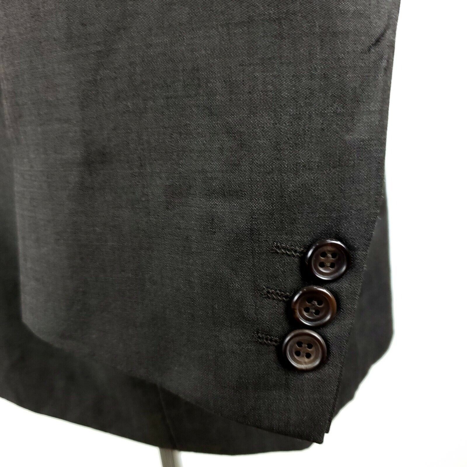 Savile Row Alexandre London Savile Row 40L 2 Button Brown Wool Silk 2 P Size 40L - 4 Thumbnail