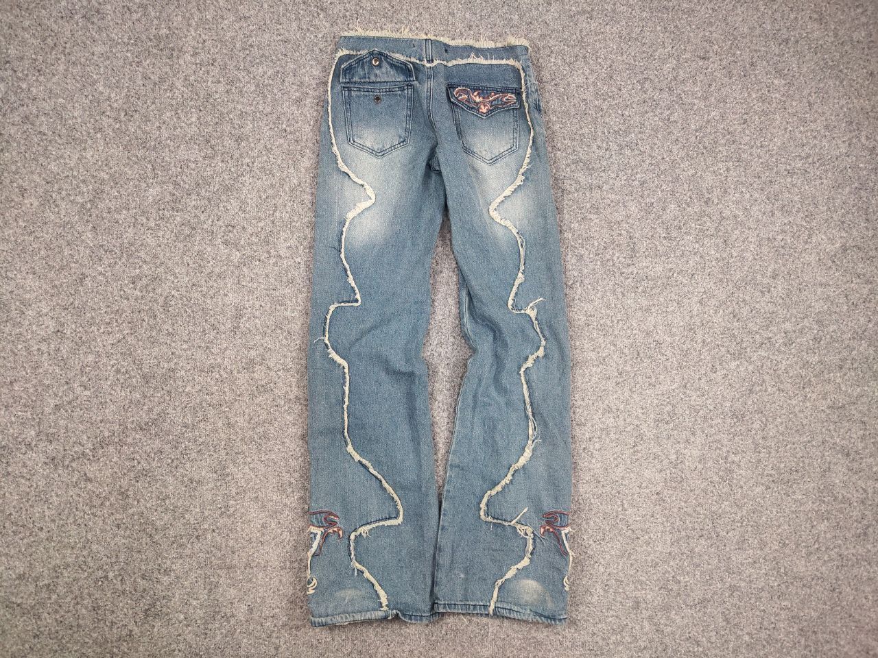 Hysteric Glamour Vtg Hysteric Glamour Style Flared embroidered Denim Jeans Size 25" / US 0 / IT 36 - 9 Thumbnail