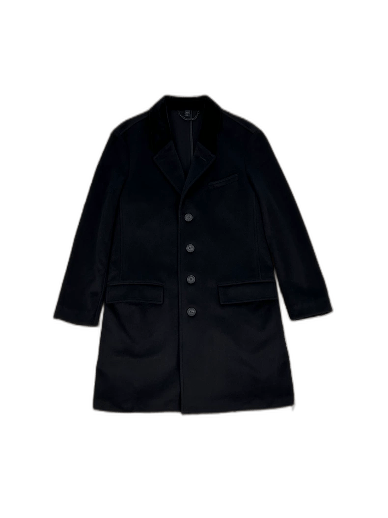 Burberry Burberry Black Velvet Double-Breasted Coat Size US L / EU 52-54 / 3 - 1 Thumbnail