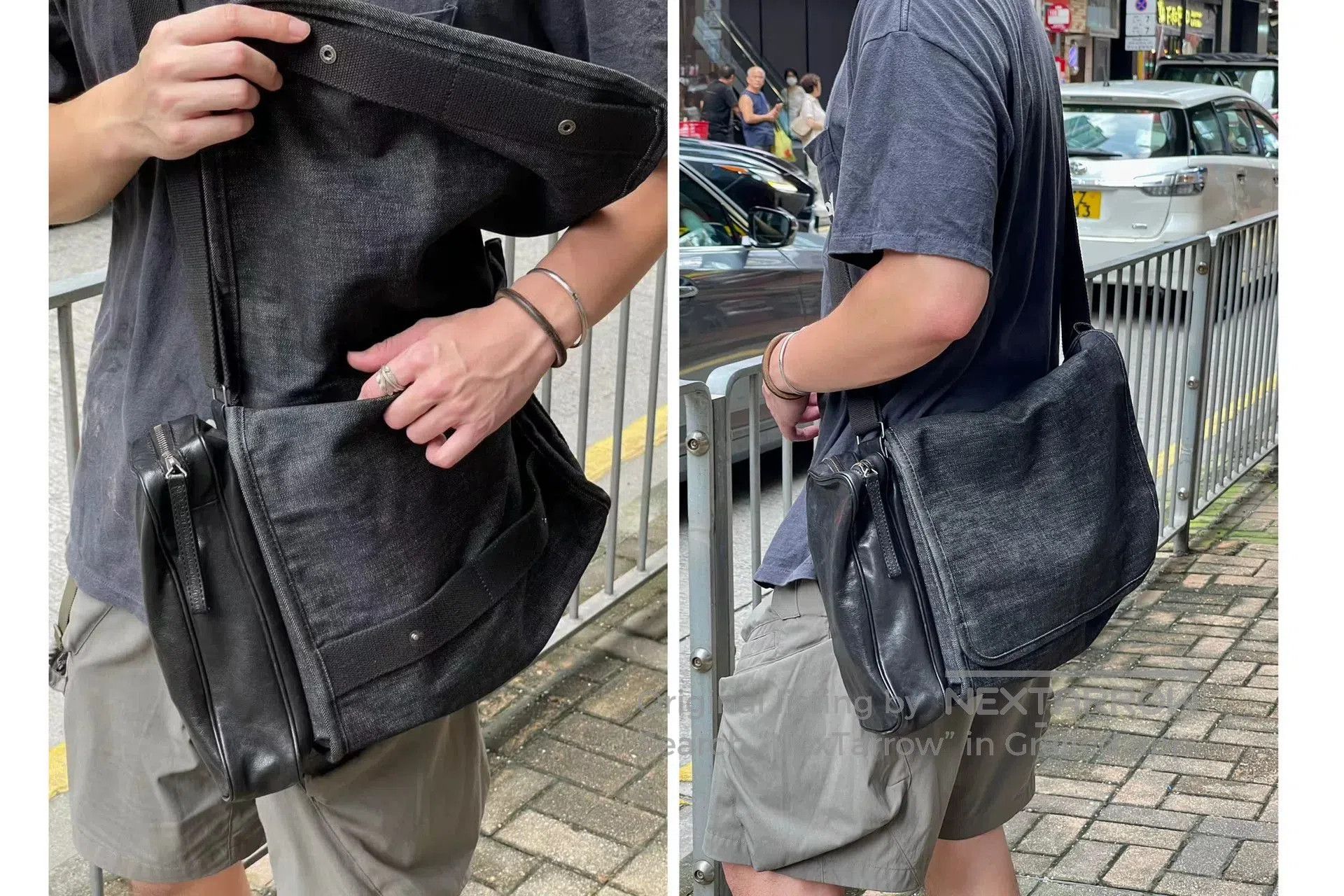 Maison Margiela Maison Margiela Deconstructed Patchwork Messenger Bag. Size ONE SIZE - 3 Thumbnail