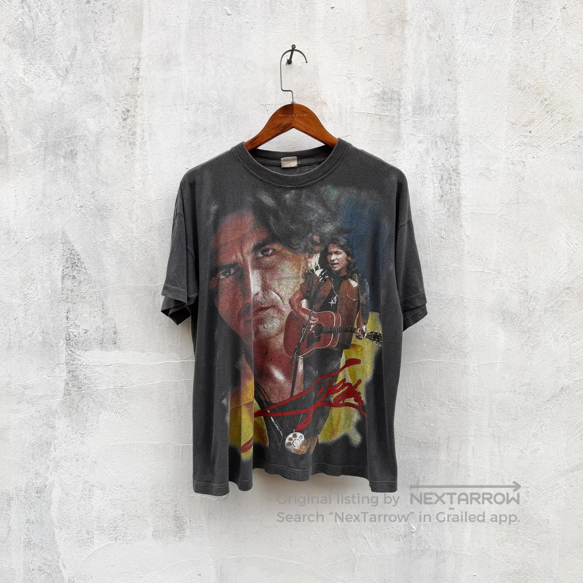 Vintage Vintage 90s Ligabue Faded Rock Tee. Size US M / EU 48-50 / 2 - 1 Thumbnail