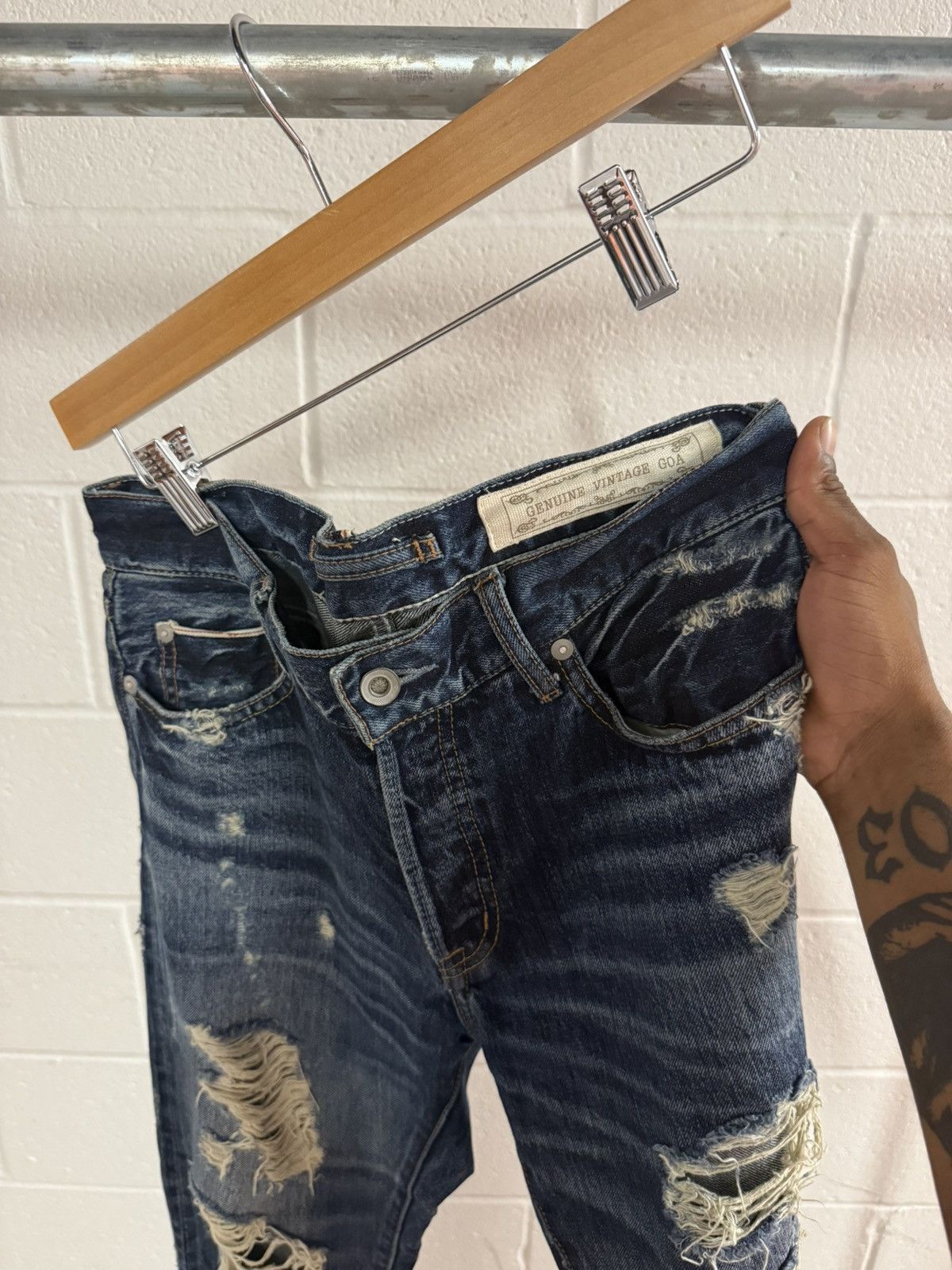 vintage distressed denim