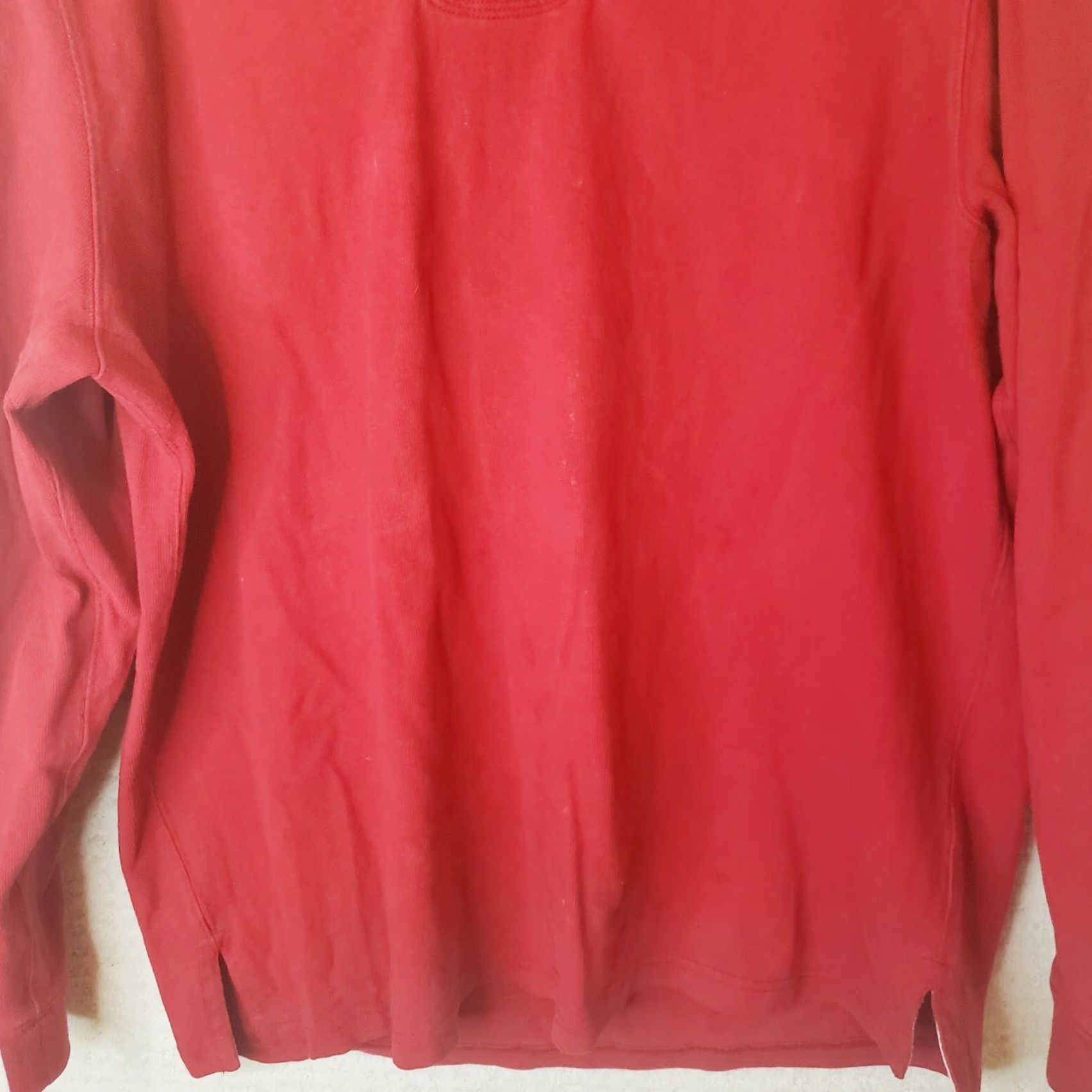 Polo Ralph Lauren Ralph Lauren Polo Shirt Mens L Red Long Sleeve Rugby Embroidered Logo Elbow Pads Shirt Size US L / EU 52-54 / 3 - 3 Thumbnail