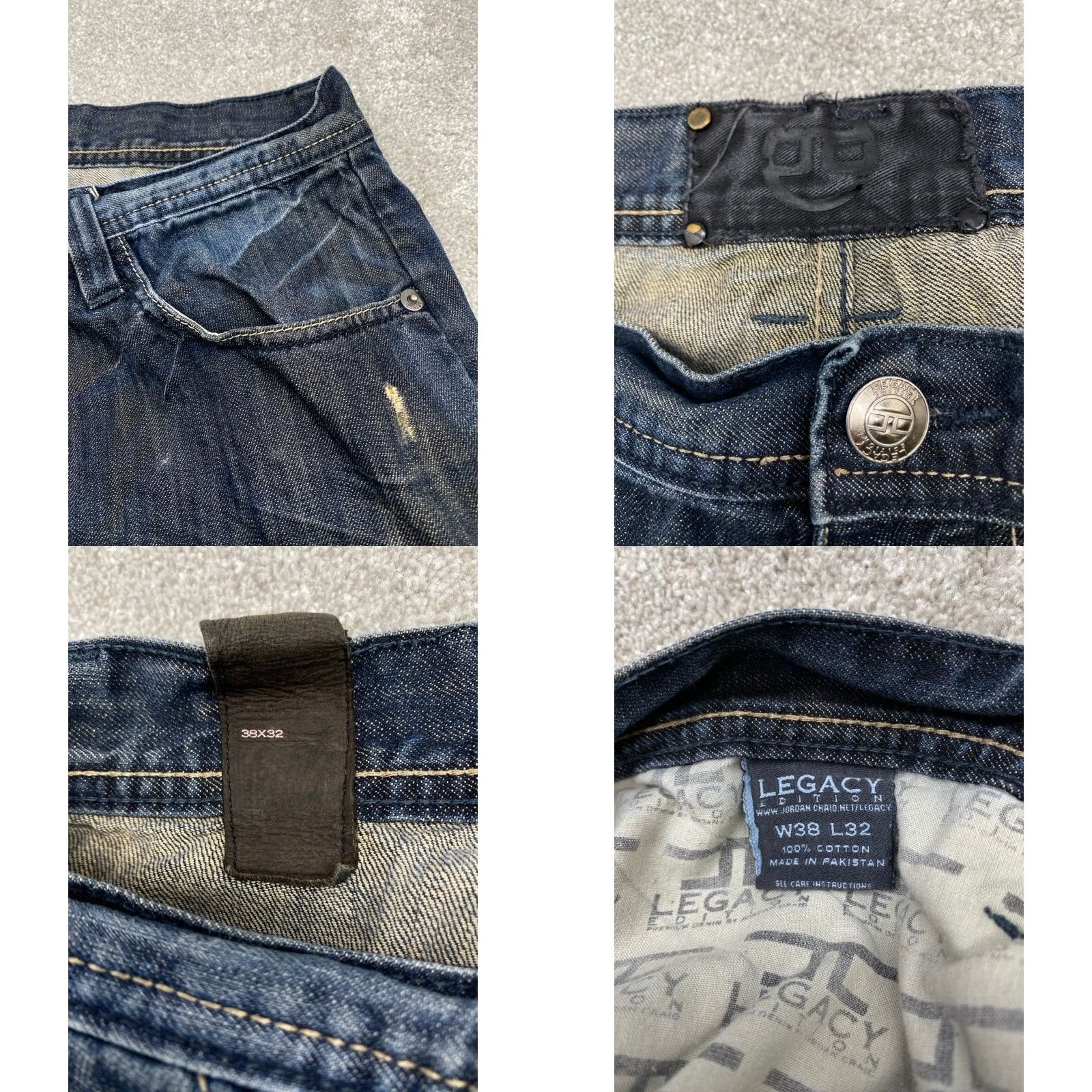 Our Legacy Legacy Jeans Mens 38x32 Blue Denim Straight Leg Relaxed Distressed Category: Jeans, Brand: Legacy Size US 38 / EU 54 - 8 Thumbnail