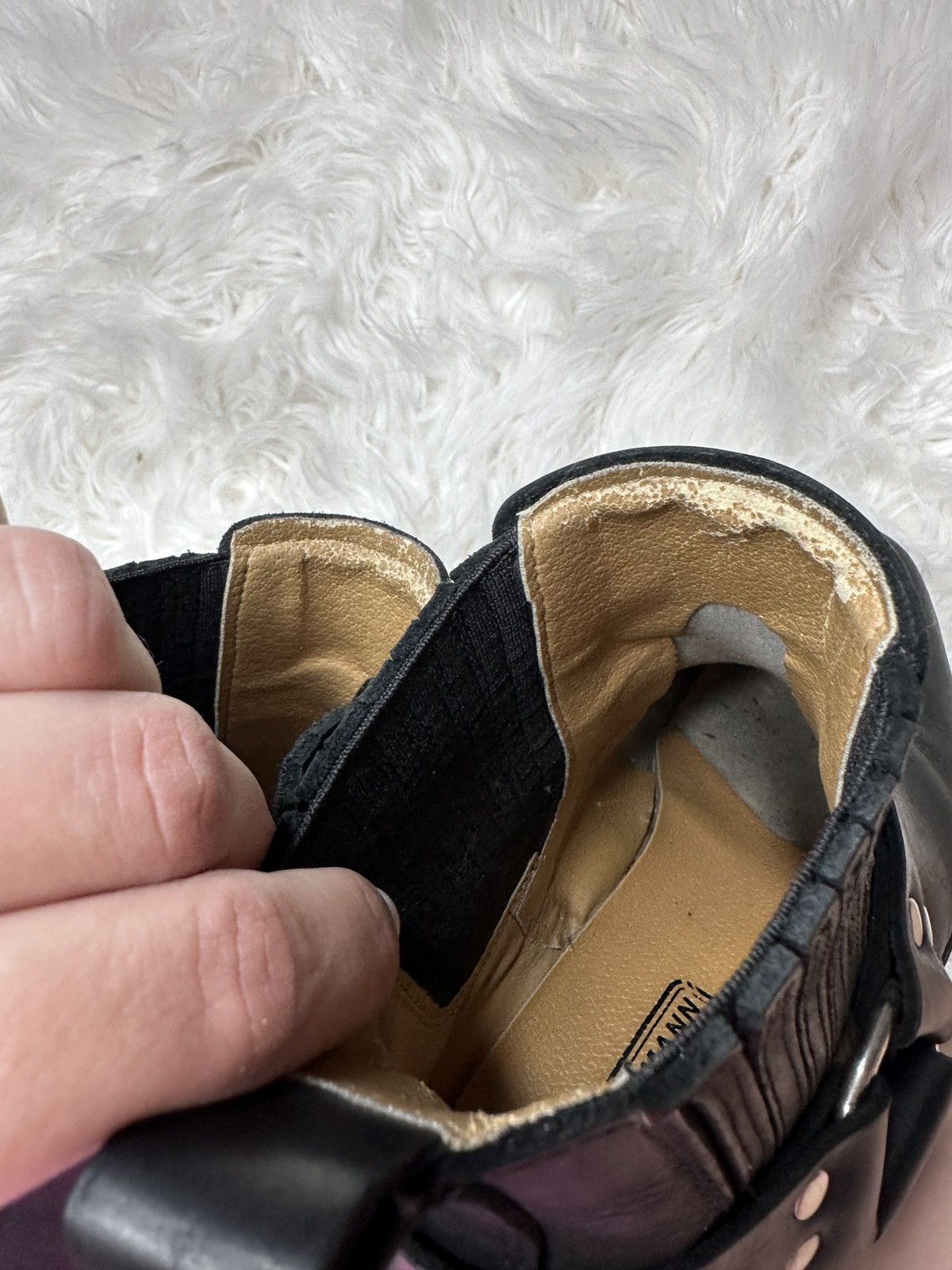 Other Kochmann Spain Design Western Ankle Black Leather Vintage Size US 6 / IT 36 - 8 Thumbnail