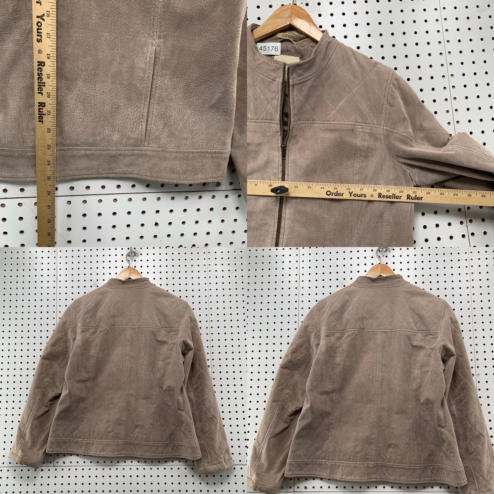Vintage VINTAGE Ruff Hewn Leather Jacket Womens XL Brown Suede Well Worn Y2K Timeless Size XL / US 12-14 / IT 48-50 - 8 Thumbnail