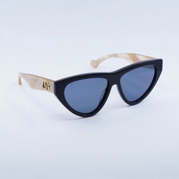Gucci New Gucci GG1333S 004 Sunglasses - Black Frame, Blue Lenses Size ONE SIZE - 4 Thumbnail