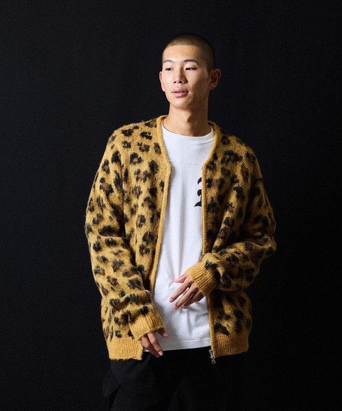Number (N)ine Number Nine MOHAIR LEOPARD JACQUARD KNIT ZIP CARDIGAN Size 2 Size US M / EU 48-50 / 2 - 2 Thumbnail
