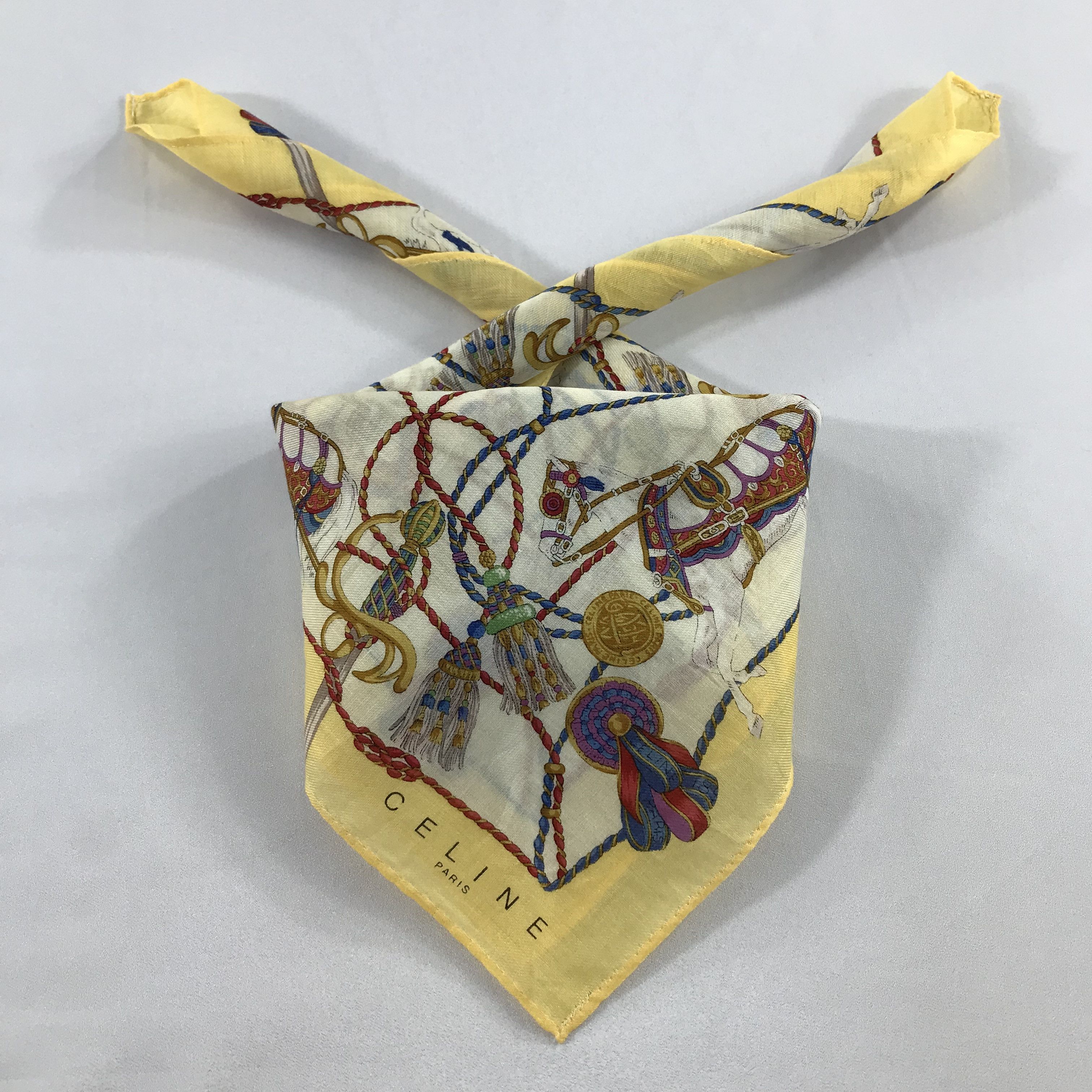 Celine × Vintage Celine Bandana / Handkerchief / Neckerchief - S2398 Size ONE SIZE - 3 Thumbnail
