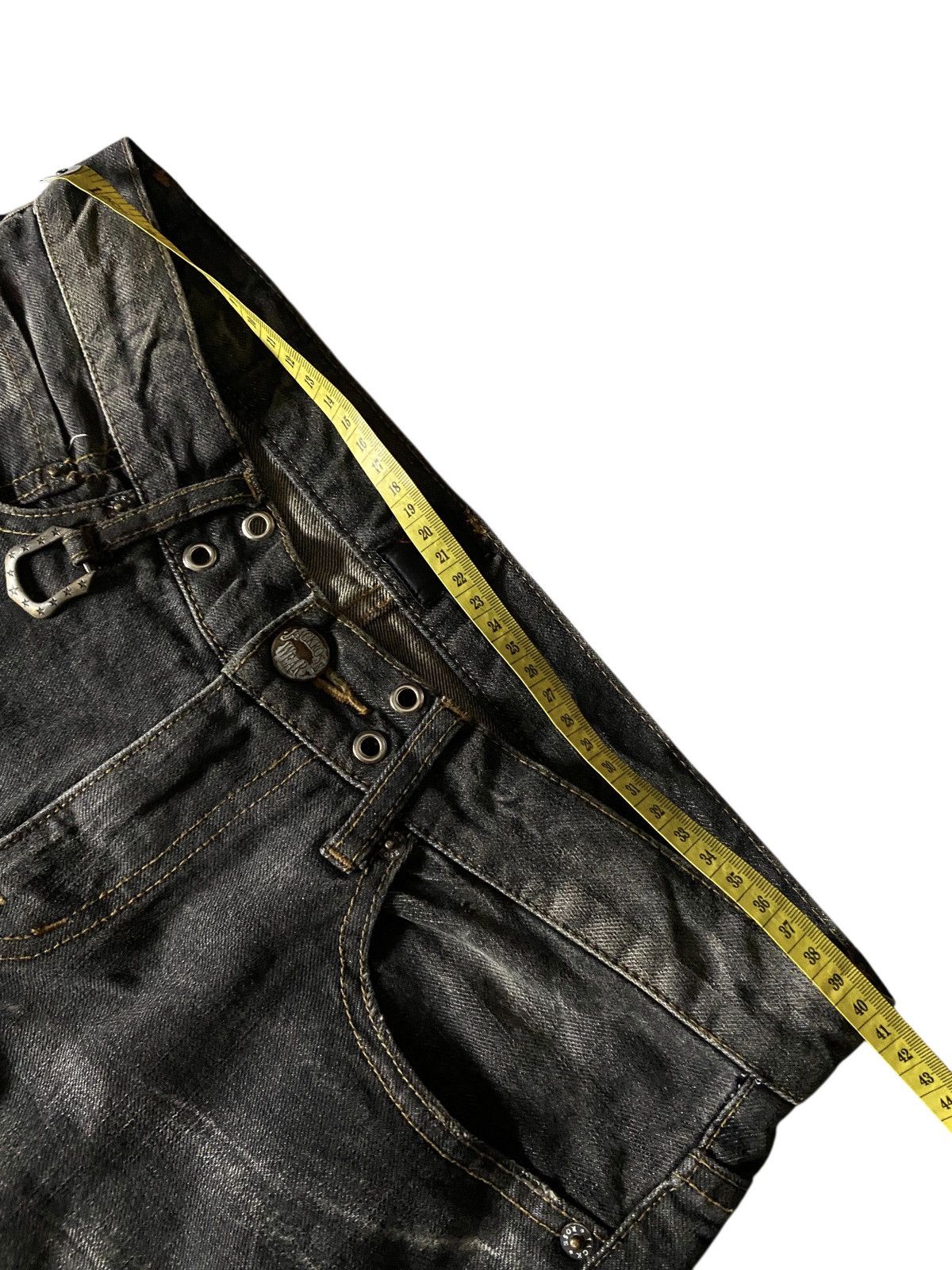 If Six Was Nine 2000's Jackrose Seawash Clawmark Tribal Flared Jeans Size US 30 / EU 46 - 9 Thumbnail