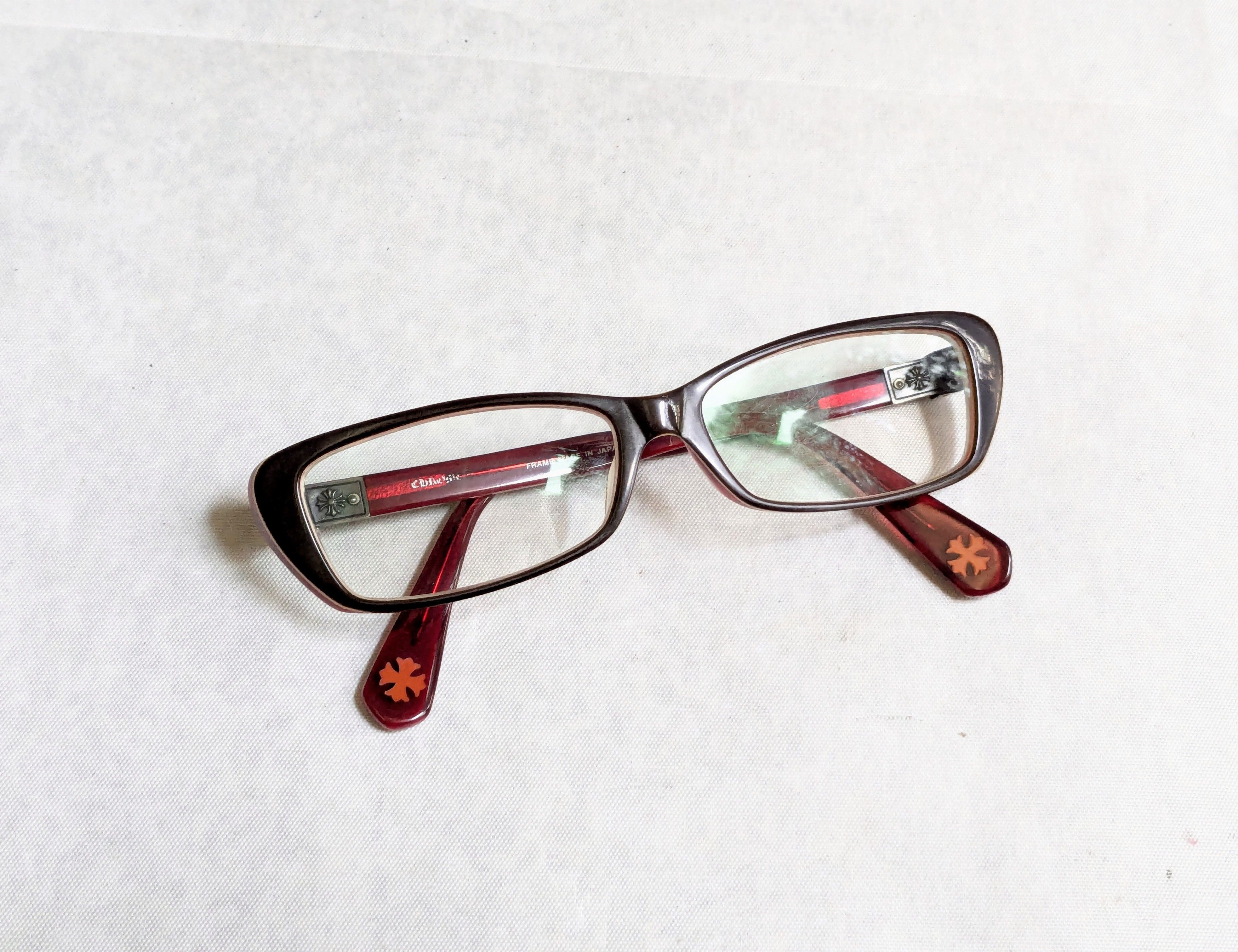 Chrome Hearts Chrome Hearts Venus Eyeglasses Black Red Rectangle Size ONE SIZE - 1 Thumbnail