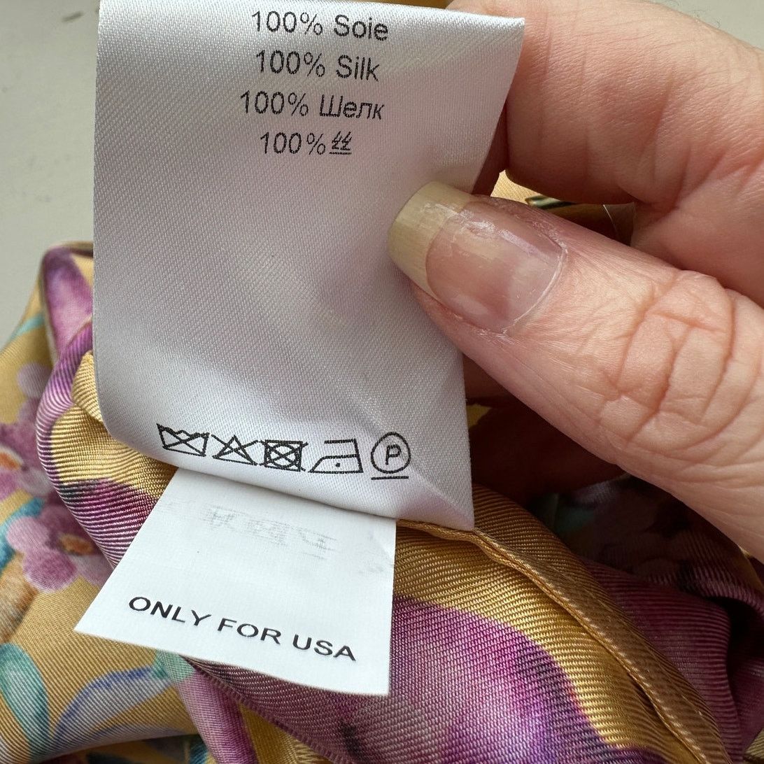 La DoubleJ La DoubleJ Yellow Multi-Color Printed Silk Palazzo Pant XL Size 36" / US 14 / IT 50 - 15 Thumbnail