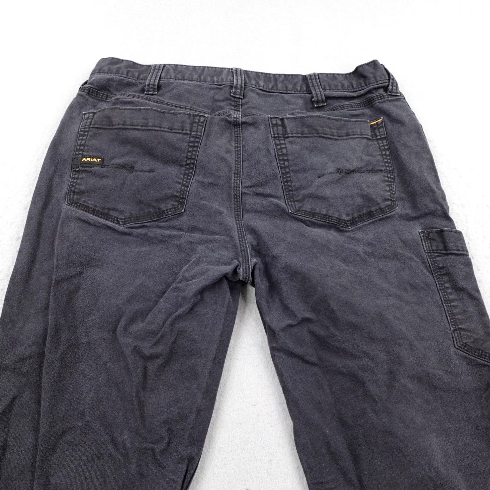 Ariat Ariat Pants Mens 34x30 Black Rebar M7 Slim Straight Cargo Work DuraStretch Flex Size US 34 / EU 50 - 5 Thumbnail
