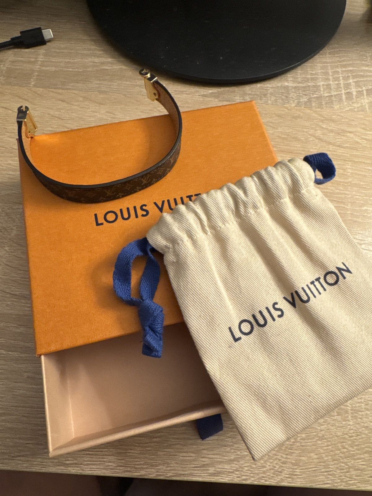 Louis Vuitton Louis Vuitton Nano Monogram Leather Bracelet Size ONE SIZE - 3 Thumbnail