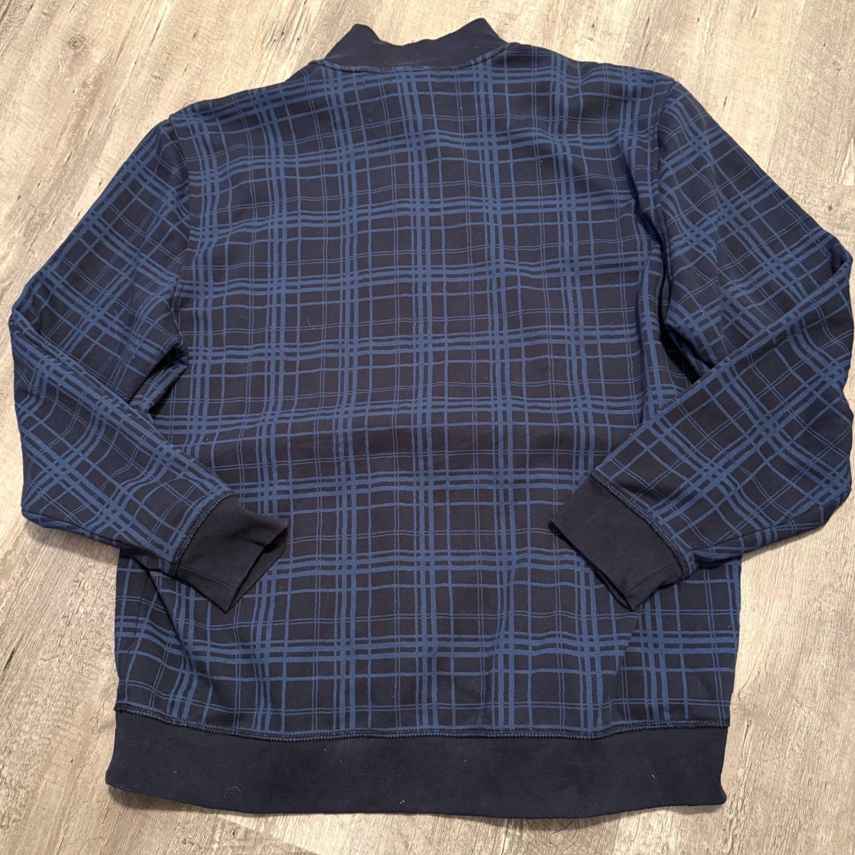 Nautica NAUTICA 1/4 Zip Sweatshirt Mens Sz XXL Blue Plaid Pullover Logo Mock Collar Size US XXL / EU 58 / 5 - 5 Thumbnail