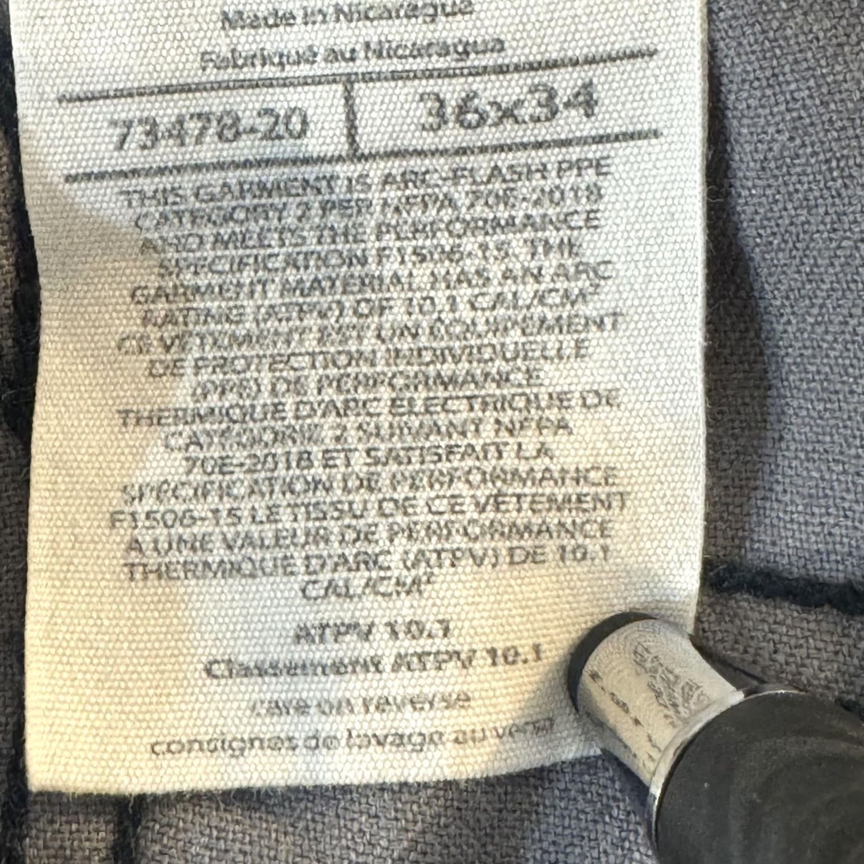 Carhartt Carhartt FR Work Pants Mens 36x34 Measured 36x33 Navy CAT2 Arc Flash Reflective Size US 36 / EU 52 - 5 Thumbnail