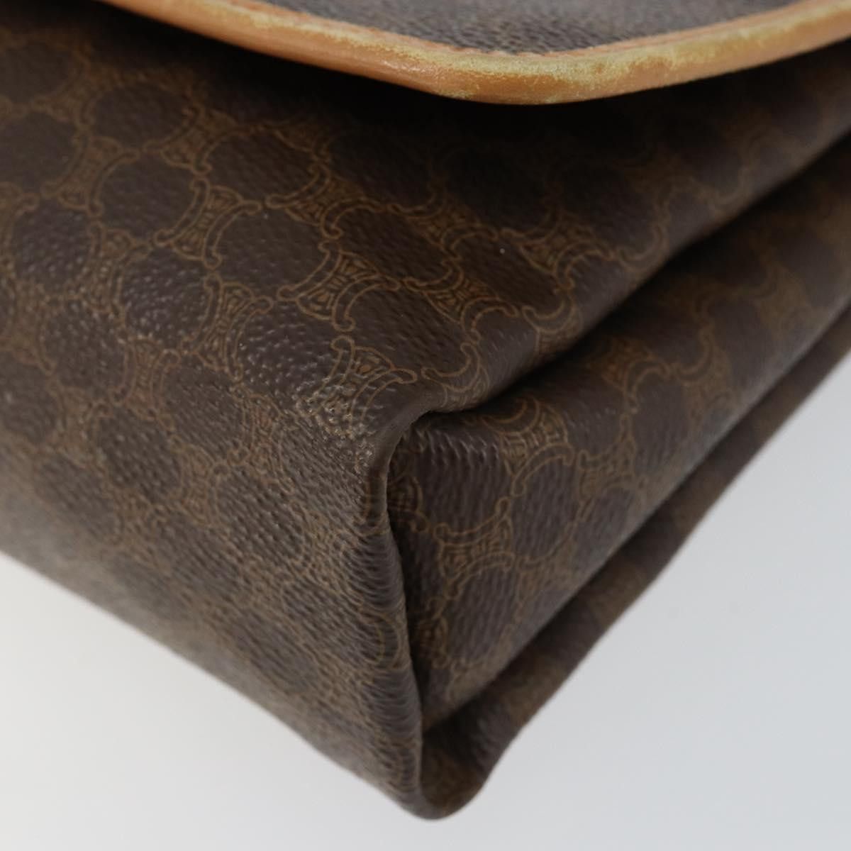 Celine CELINE Macadam Canvas Shoulder Bag Pvc Leather Brown Gold Size ONE SIZE - 8 Thumbnail