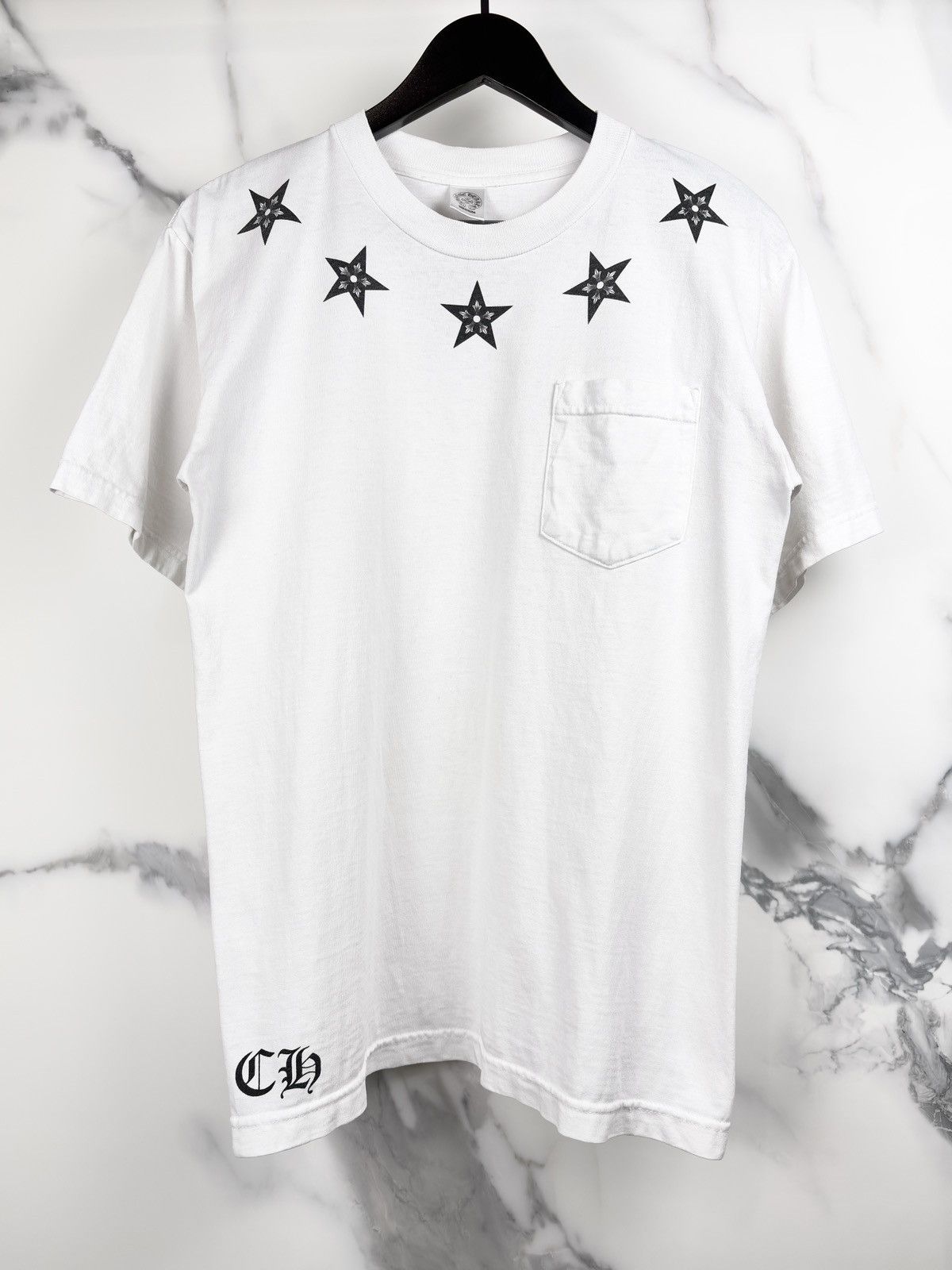 Chrome Hearts Chrome Hearts Vintage Star Hollywood Pocket Tshirt White Size US M / EU 48-50 / 2 - 1 Thumbnail