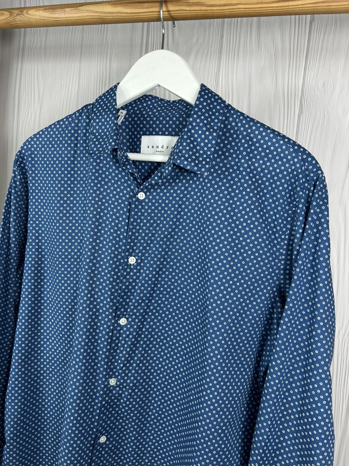 Sandro Sandro Paris Mini Floral Cotton Shirt Button Size XL Size US XL / EU 56 / 4 - 3 Thumbnail