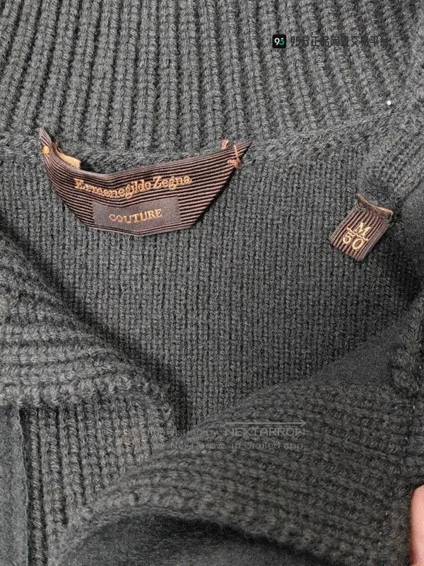 Ermenegildo Zegna Zegna Men's Wool Knit Outerwear Coat. Size US L / EU 52-54 / 3 - 5 Thumbnail