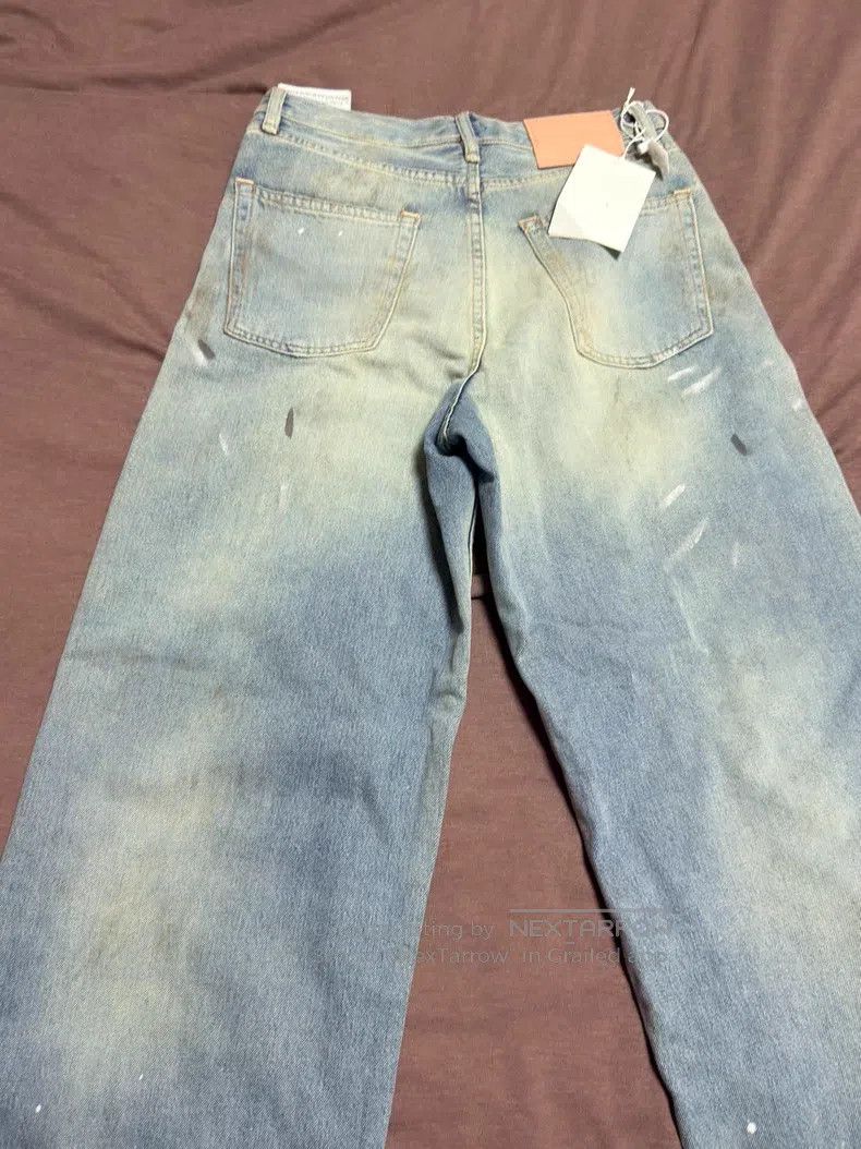 Acne Studios Acne Studios size XXS Splashed Denim Pants, Light Blue Spla Size 23" - 3 Thumbnail