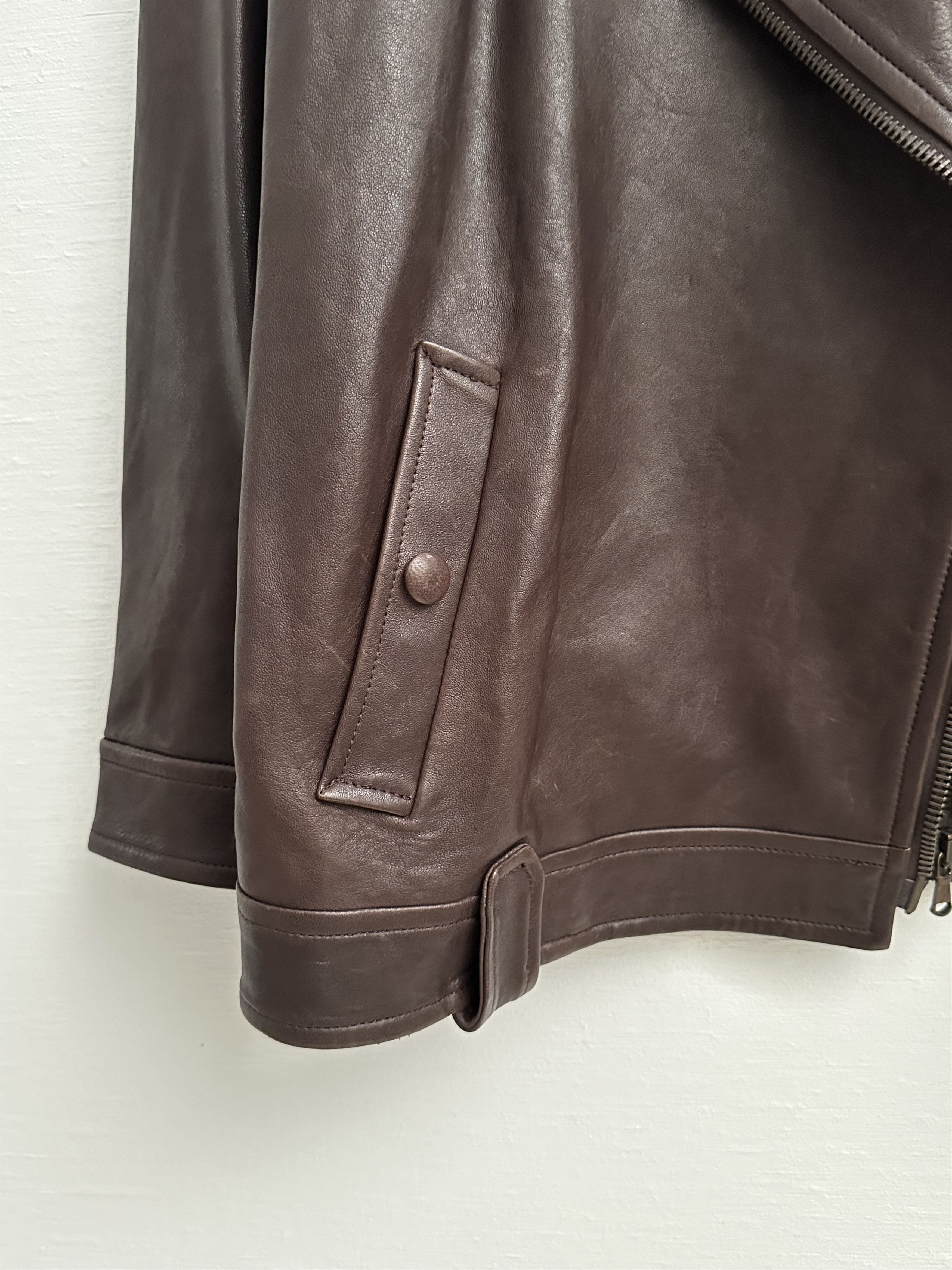 Veronica Beard Thandie Dickey Coat, Dark Chocolate Leather Jacket Size M / US 6-8 / IT 42-44 - 8 Thumbnail