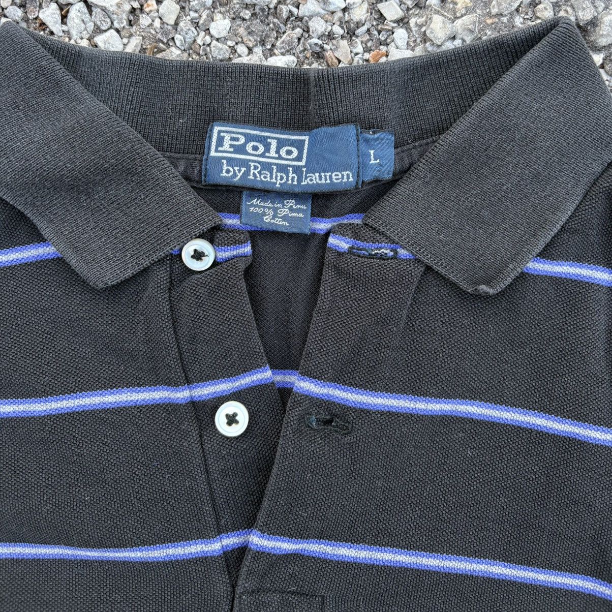 Polo Ralph Lauren Polo Ralph Lauren Black Purple Striped Polo Size US L / EU 52-54 / 3 - 2 Thumbnail