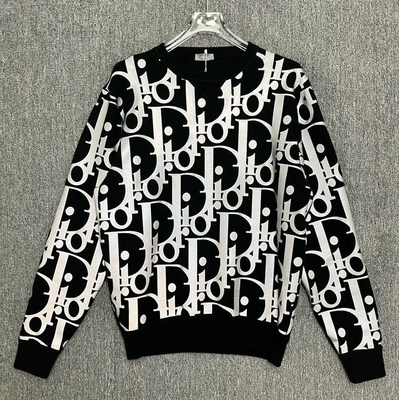Dior Dior Black Cotton Men's Sweatshirt 0089 Size US L / EU 52-54 / 3 - 1 Thumbnail