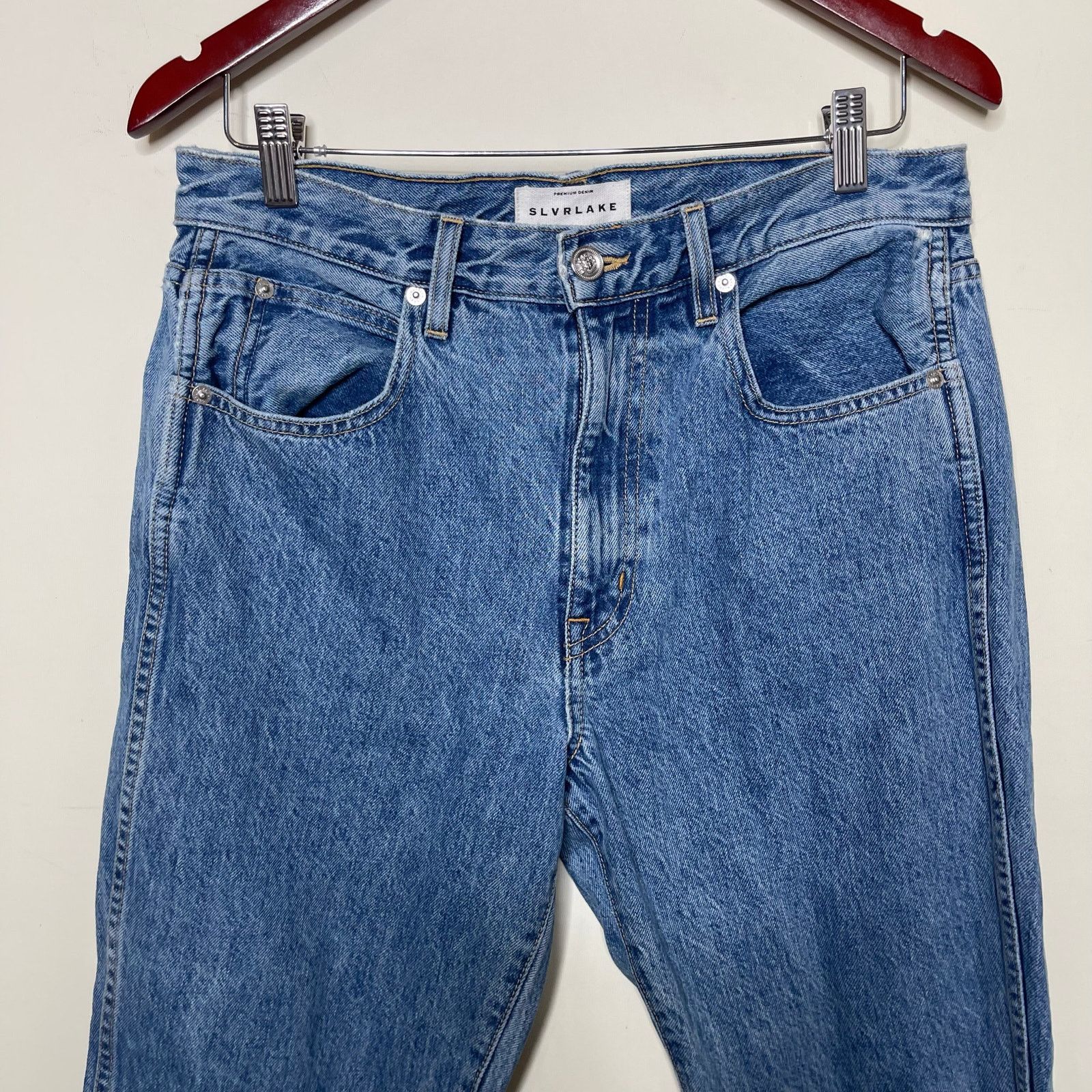 SLVRLAKE SLVRLAKE Hero High Rise Cropped Straight Leg Jeans sz 30 Size 30" / US 8 / IT 44 - 11 Thumbnail