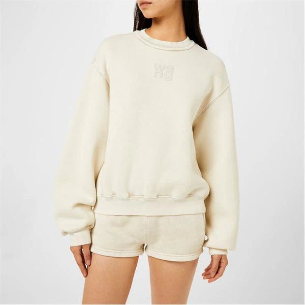 Alexander Wang o1g2r1mq0824 Terry Puff Paint Sweater in Cream Size XS / US 0-2 / IT 36-38 - 3 Thumbnail