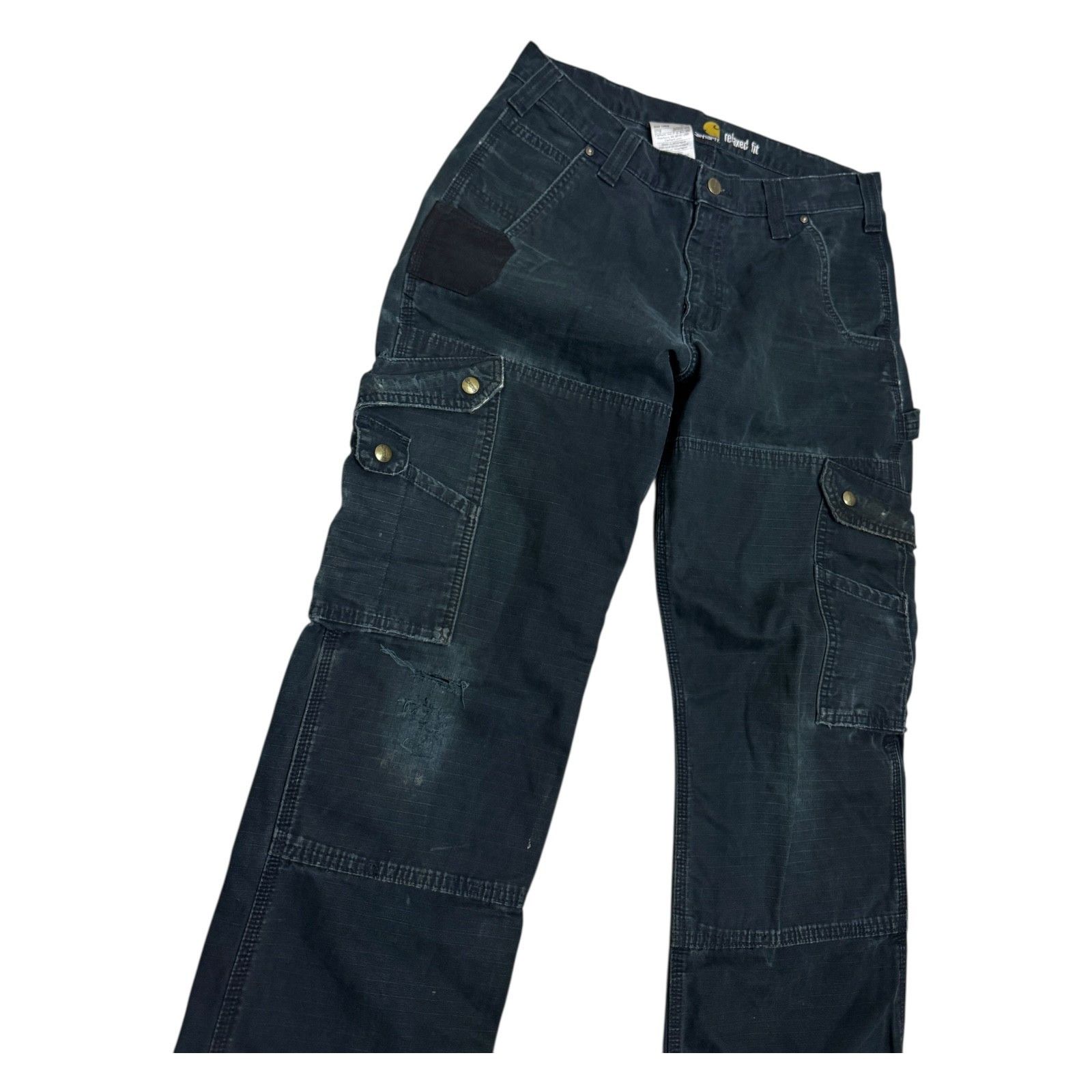 Carhartt CARHARTT Black Relaxed Fit Worn & Distressed Jeans 32x30 Size US 32 / EU 48 - 5 Thumbnail