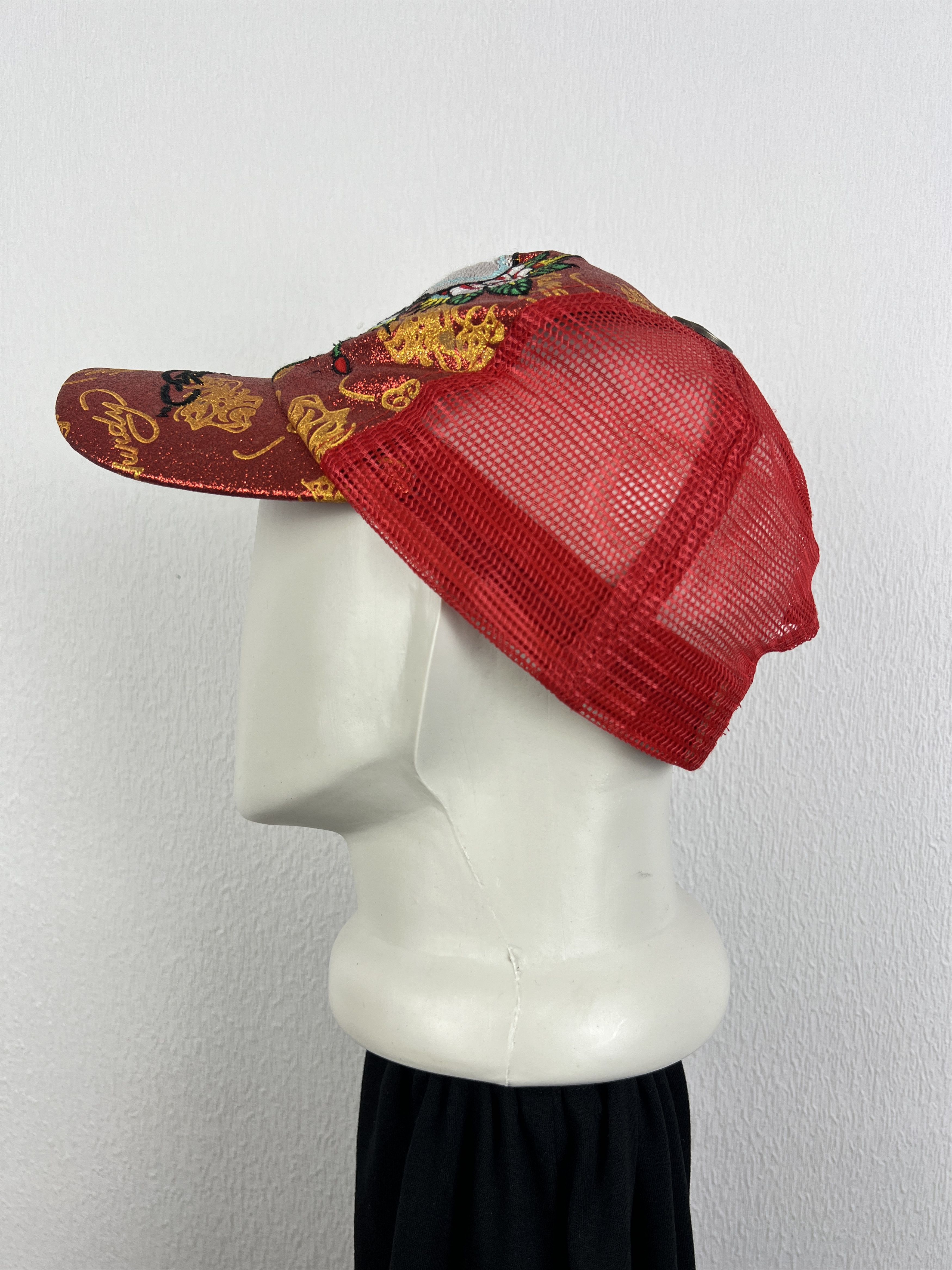 Vintage Ed Hardy Trucker Hat Snapback Christian Audigier Cap Rare Size ONE SIZE - 3 Thumbnail