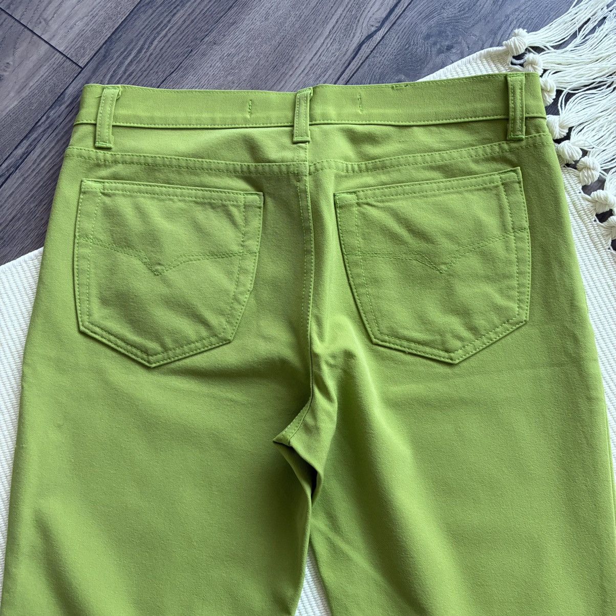 Versace Jeans Couture Versace Jeans Couture Women’s Lime Green Nylon Flared Pants Size 30" / US 8 / IT 44 - 7 Thumbnail