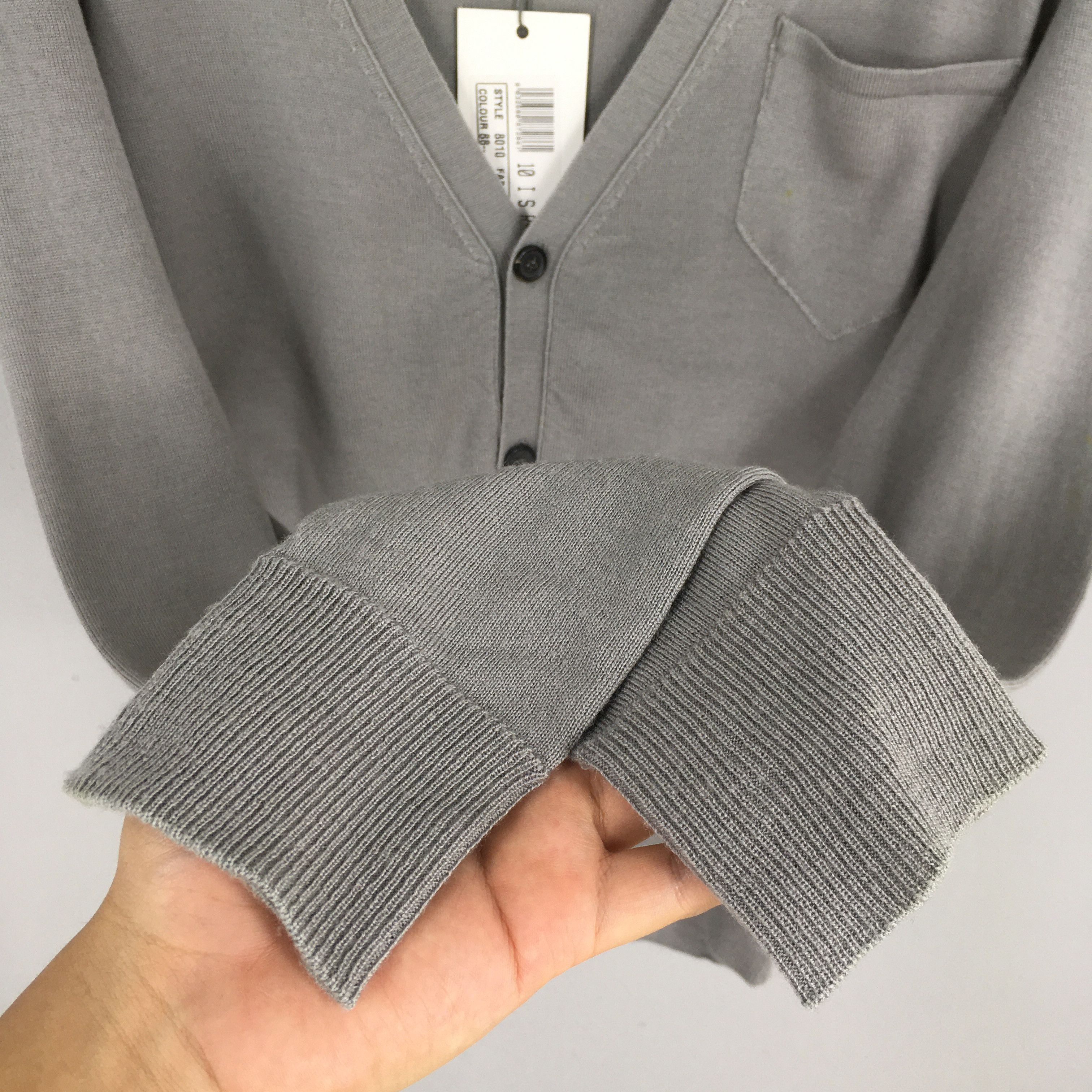 Designer × Raf Simons Vintage Raf Simons Cardigan Italy Gray Lana Sweater Small Size S / US 4 / IT 40 - 5 Thumbnail