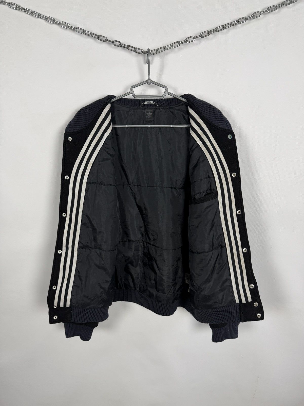 Adidas Adidas Originals Y2K Varsity Bomber Wool Jacket Snap Buttons Size US L / EU 52-54 / 3 - 9 Thumbnail