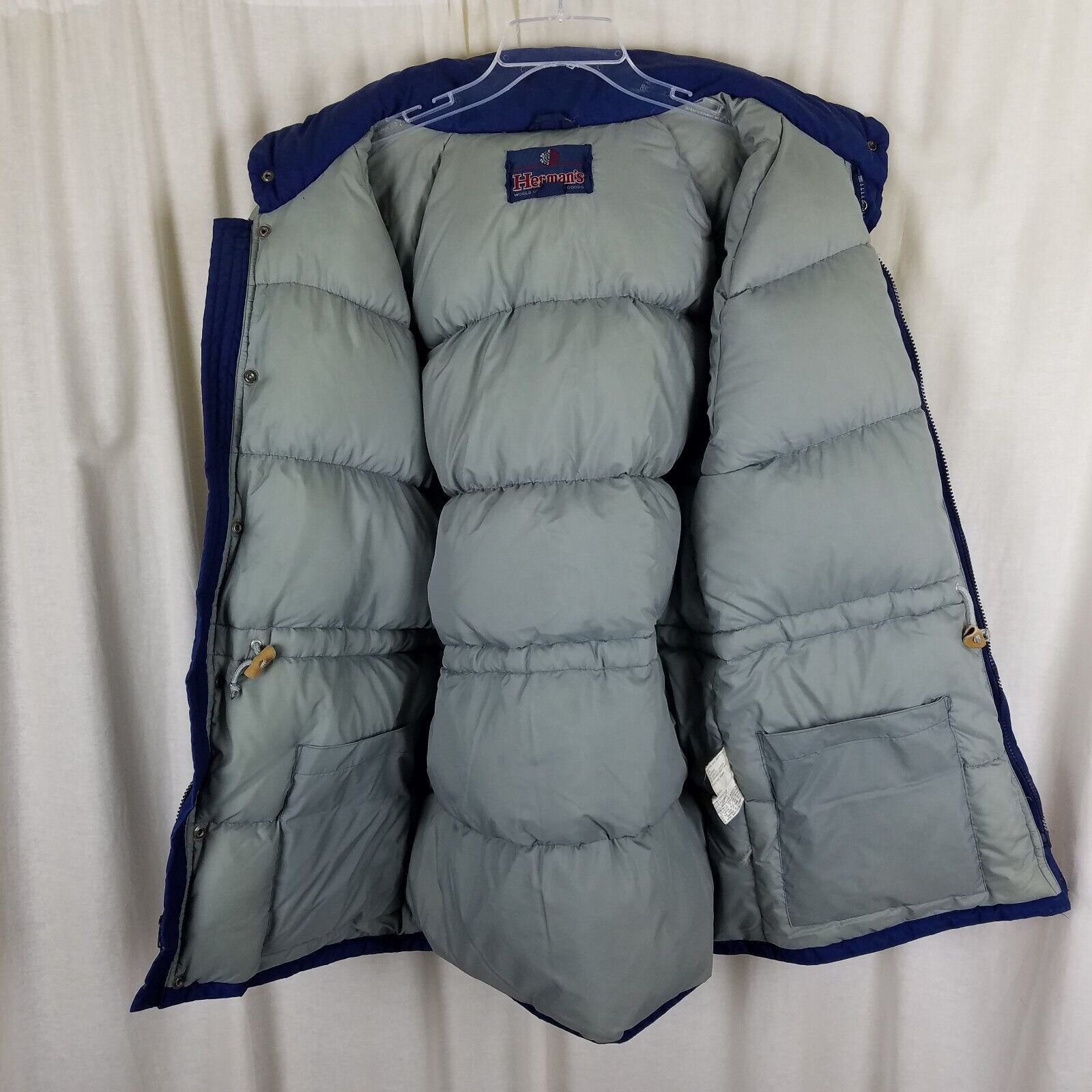 Vintage Vtg Hermans Goose Down Puffer Jacket Parka Mens L Navy Blue Size US L / EU 52-54 / 3 - 6 Thumbnail