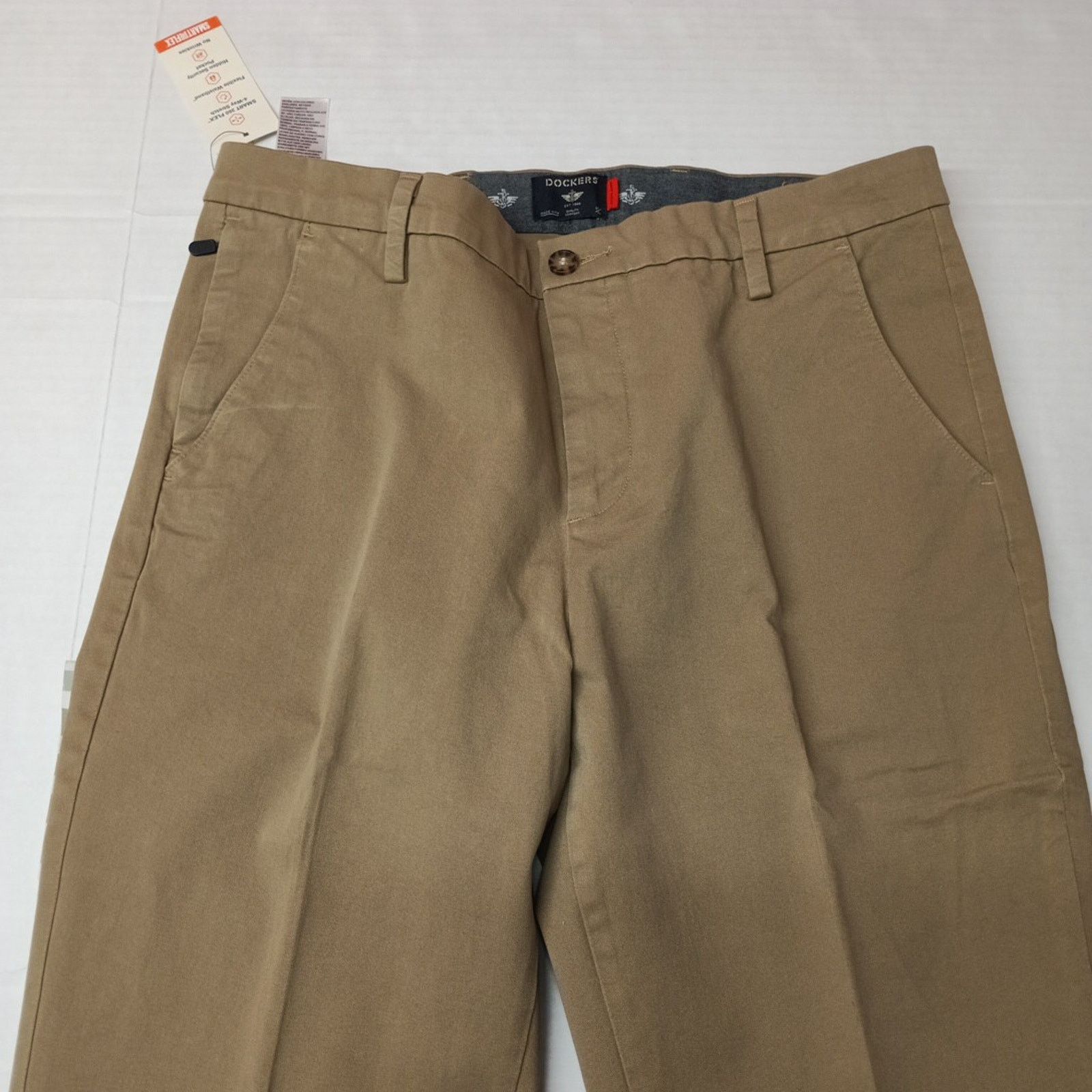 Dockers Dockers Workday Khakis Men's 34x32 Beige Straight Fit Flex Size US 34 / EU 50 - 4 Thumbnail