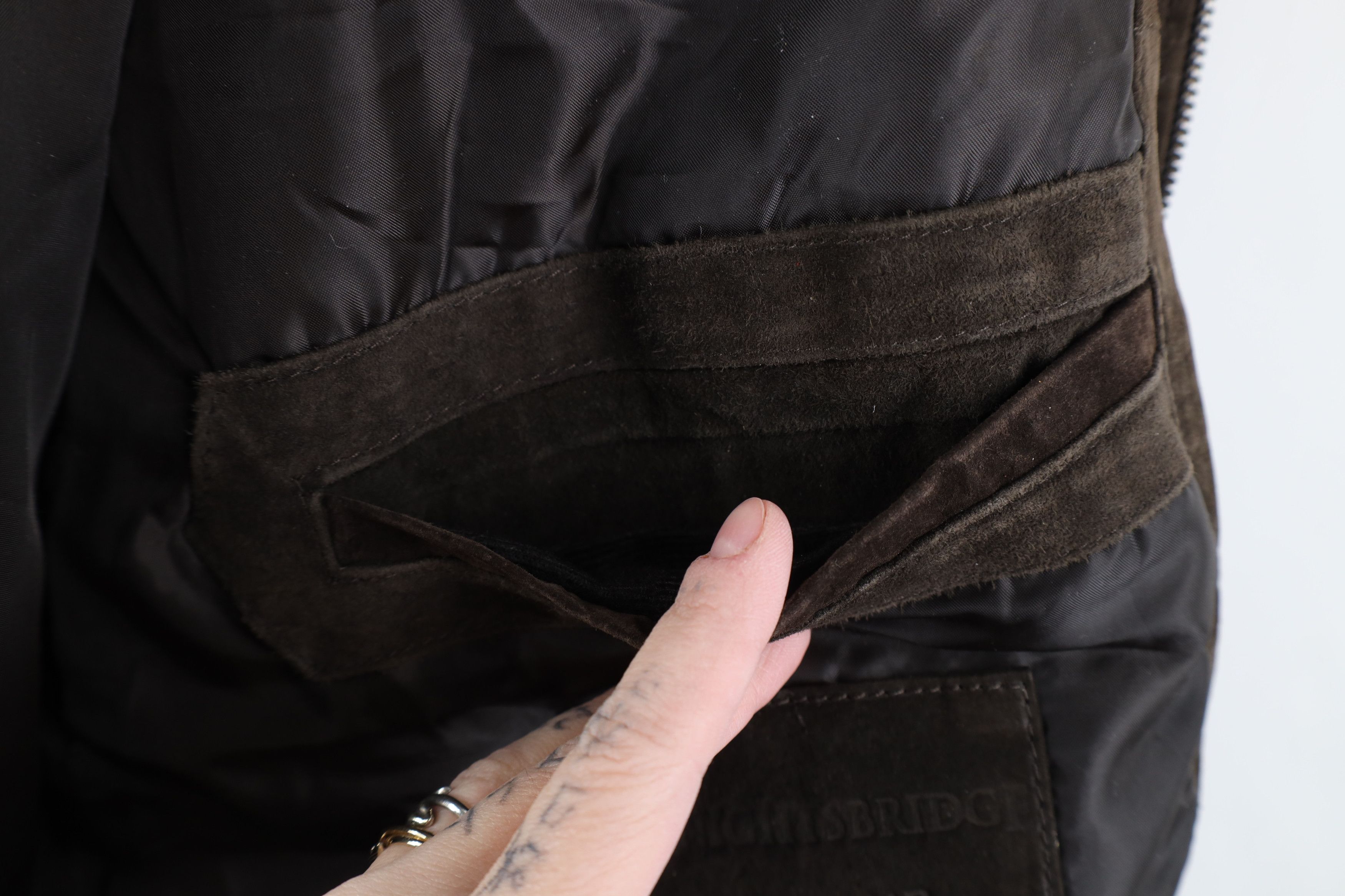Vintage Vintage 90s Streetwear Suede Leather Bomber Jacket Brown Size US XXL / EU 58 / 5 - 12 Thumbnail