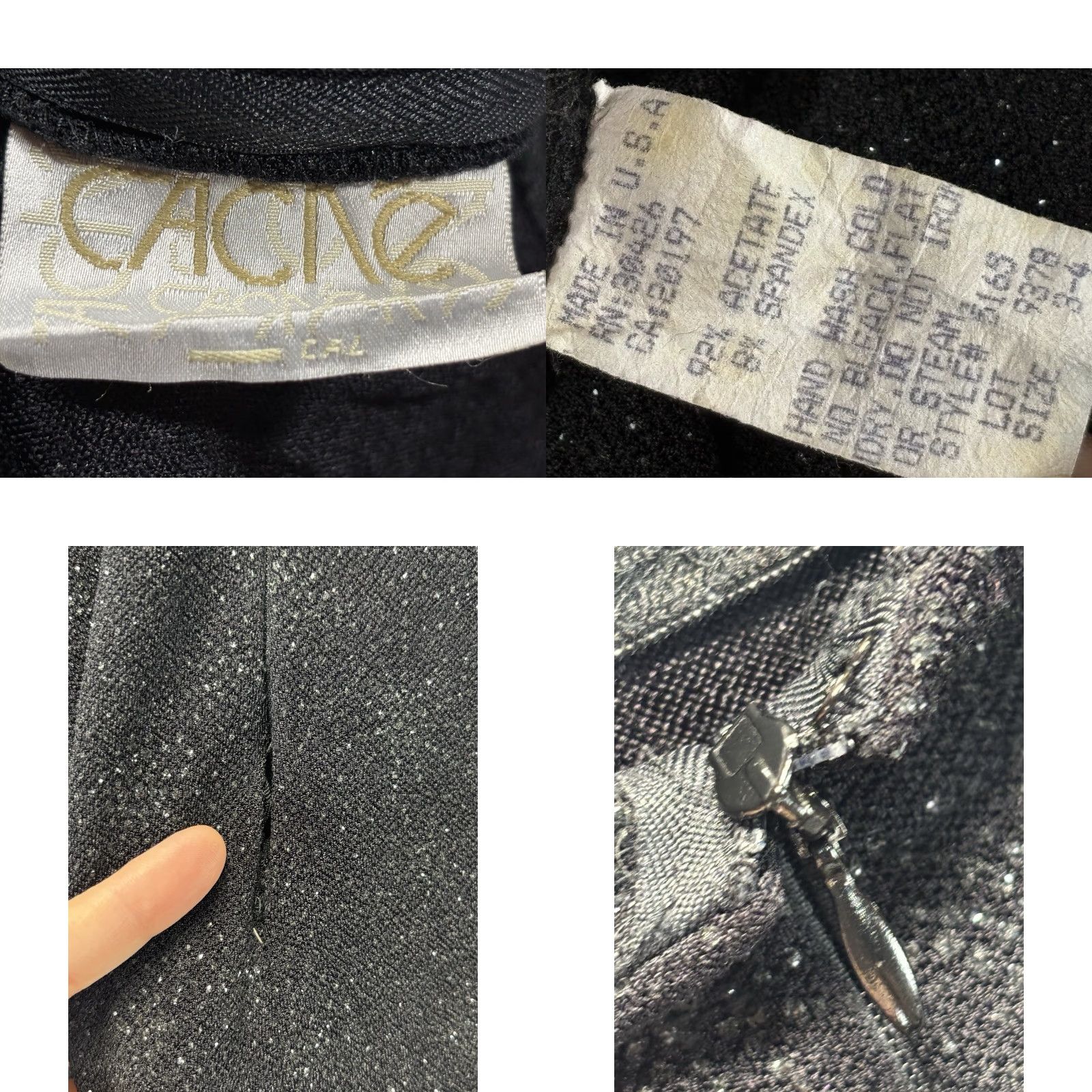 Vintage VINTAGE Cache Evening Dress Gown 3/4 Juniors Black Shimmer Stretch Fairy Goth Y2K US Mermaid Whimsigoth 90s Party/Cocktail Womens Boys Girls? Size XS / US 0-2 / IT 36-38 - 8 Thumbnail